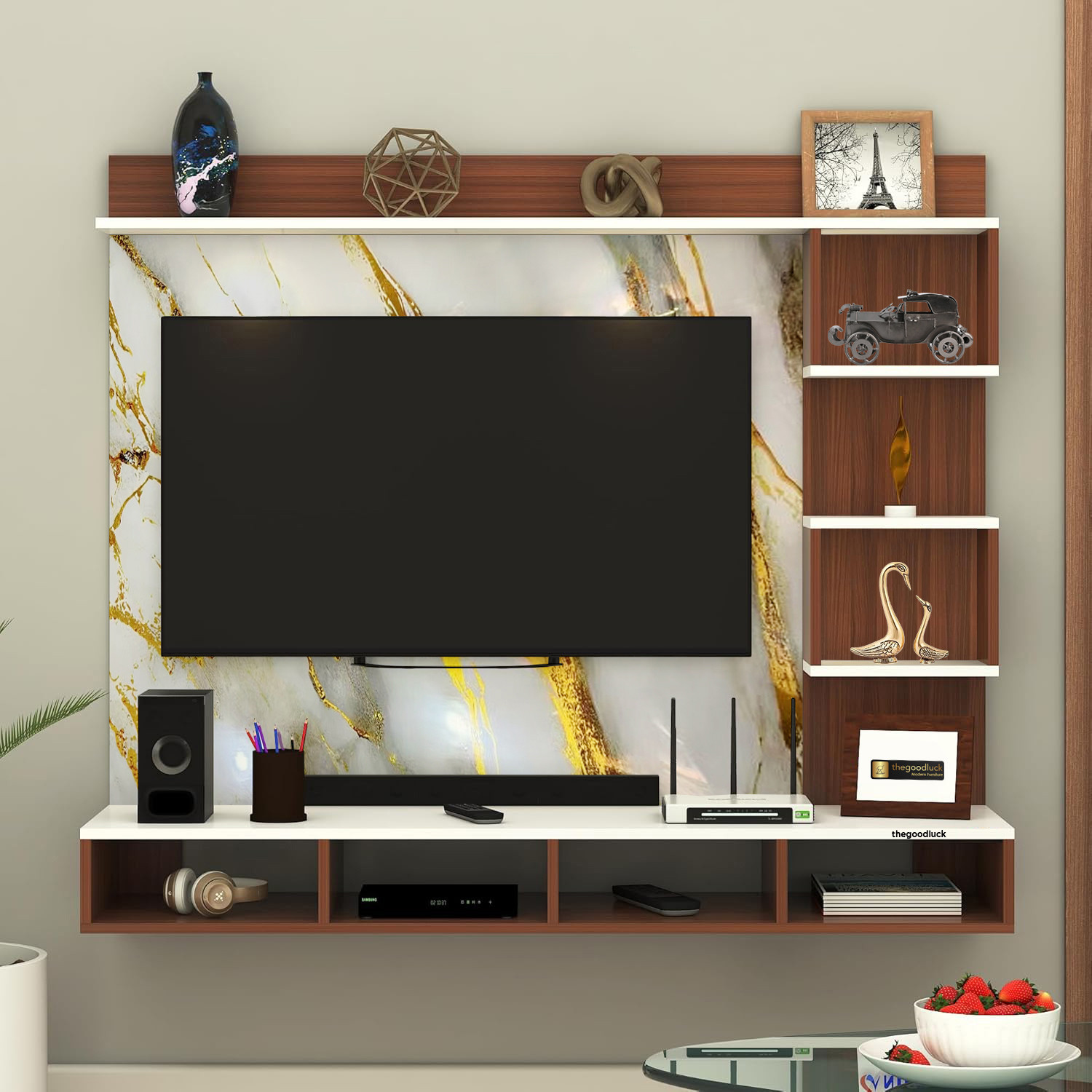 Image of TheGoodLuck TV Stand for 32 to 43 Inch Engineered Wood TV Entertainment Unit (Finish Color - 32-43, DIY(Do-It-Yourself))