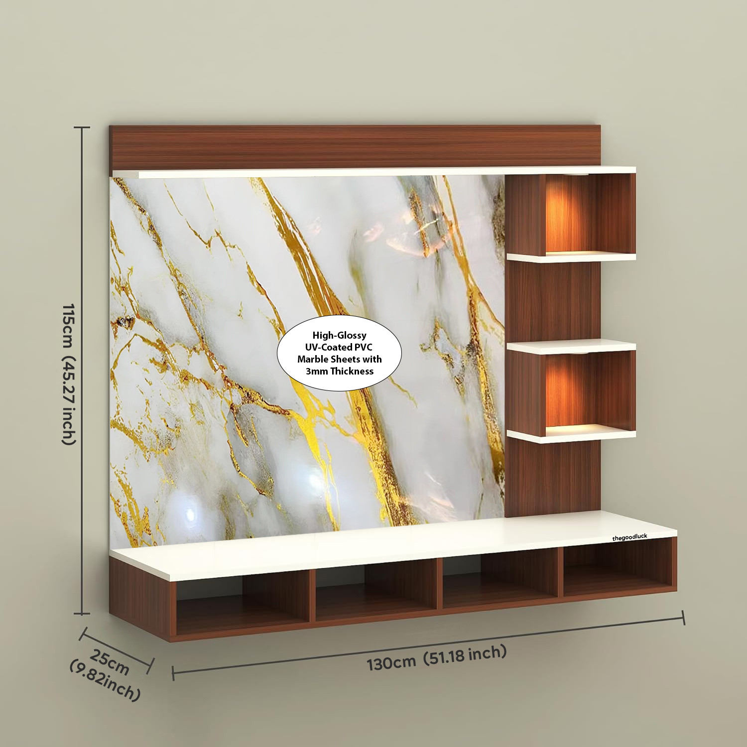 Image of TheGoodLuck TV Stand for 32 to 43 Inch Engineered Wood TV Entertainment Unit (Finish Color - 32-43, DIY(Do-It-Yourself))
