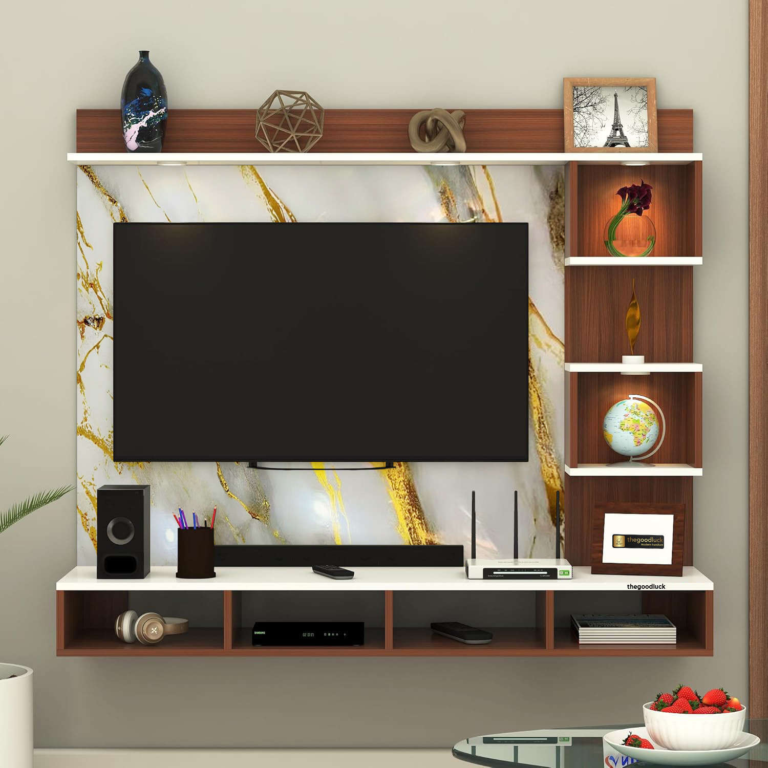 Image of TheGoodLuck TV Stand for 32 to 43 Inch Engineered Wood TV Entertainment Unit (Finish Color - 32-43, DIY(Do-It-Yourself))
