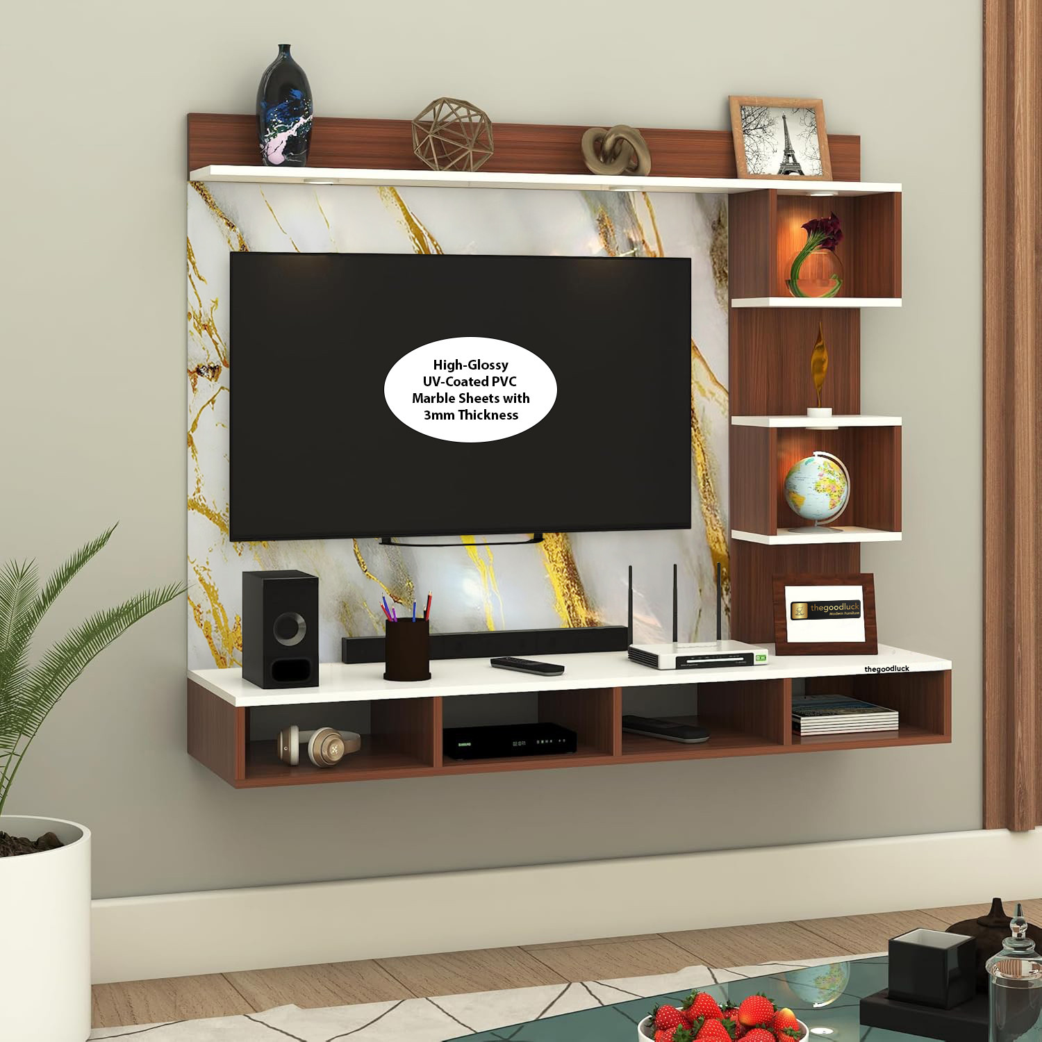 Image of TheGoodLuck TV Stand for 32 to 43 Inch Engineered Wood TV Entertainment Unit (Finish Color - 32-43, DIY(Do-It-Yourself))