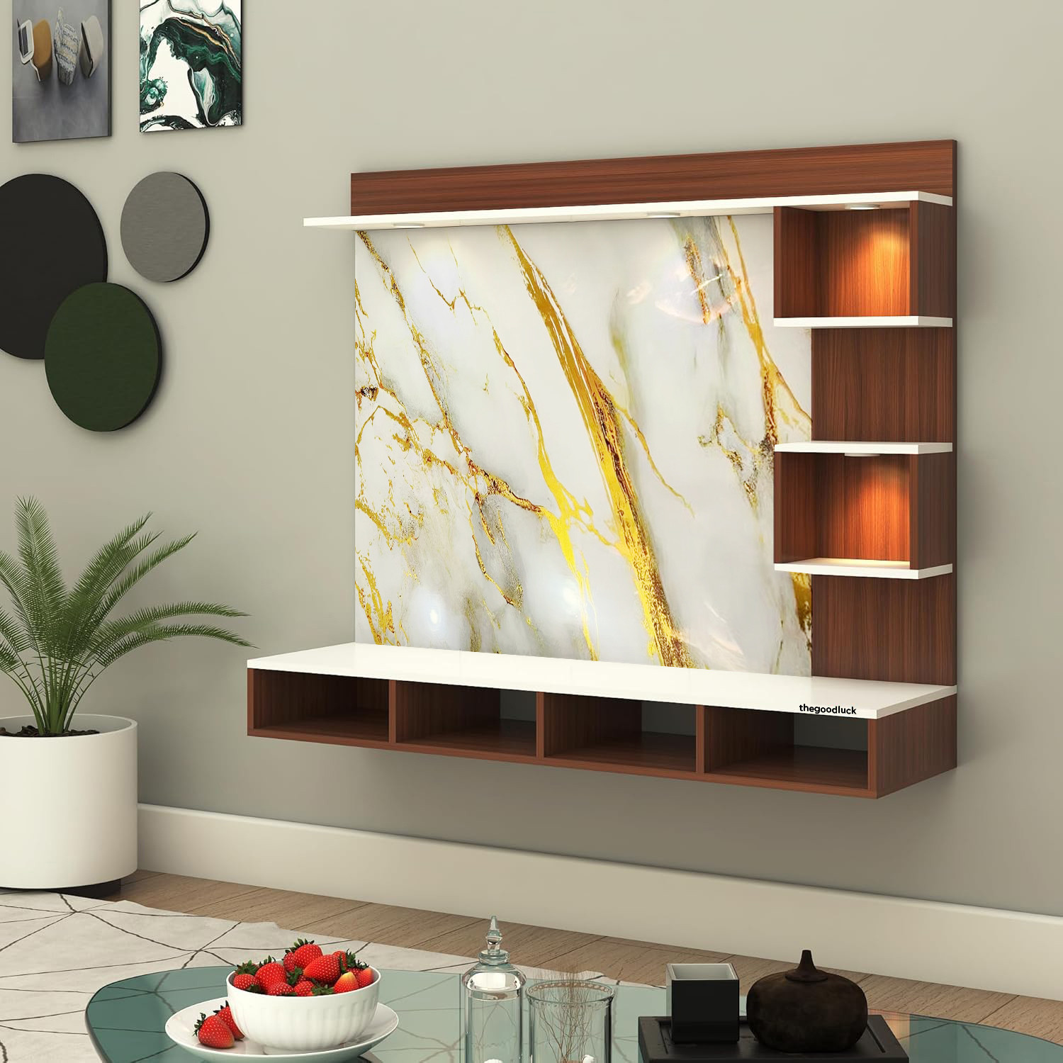 Image of TheGoodLuck TV Stand for 32 to 43 Inch Engineered Wood TV Entertainment Unit (Finish Color - 32-43, DIY(Do-It-Yourself))