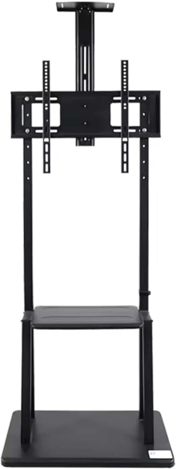 Image of RISSACHI TV Trolley Stand Movable 32-75 Inch with Wheels, LED TV Floor Stand, 3 Shelves Full Motion TV Mount