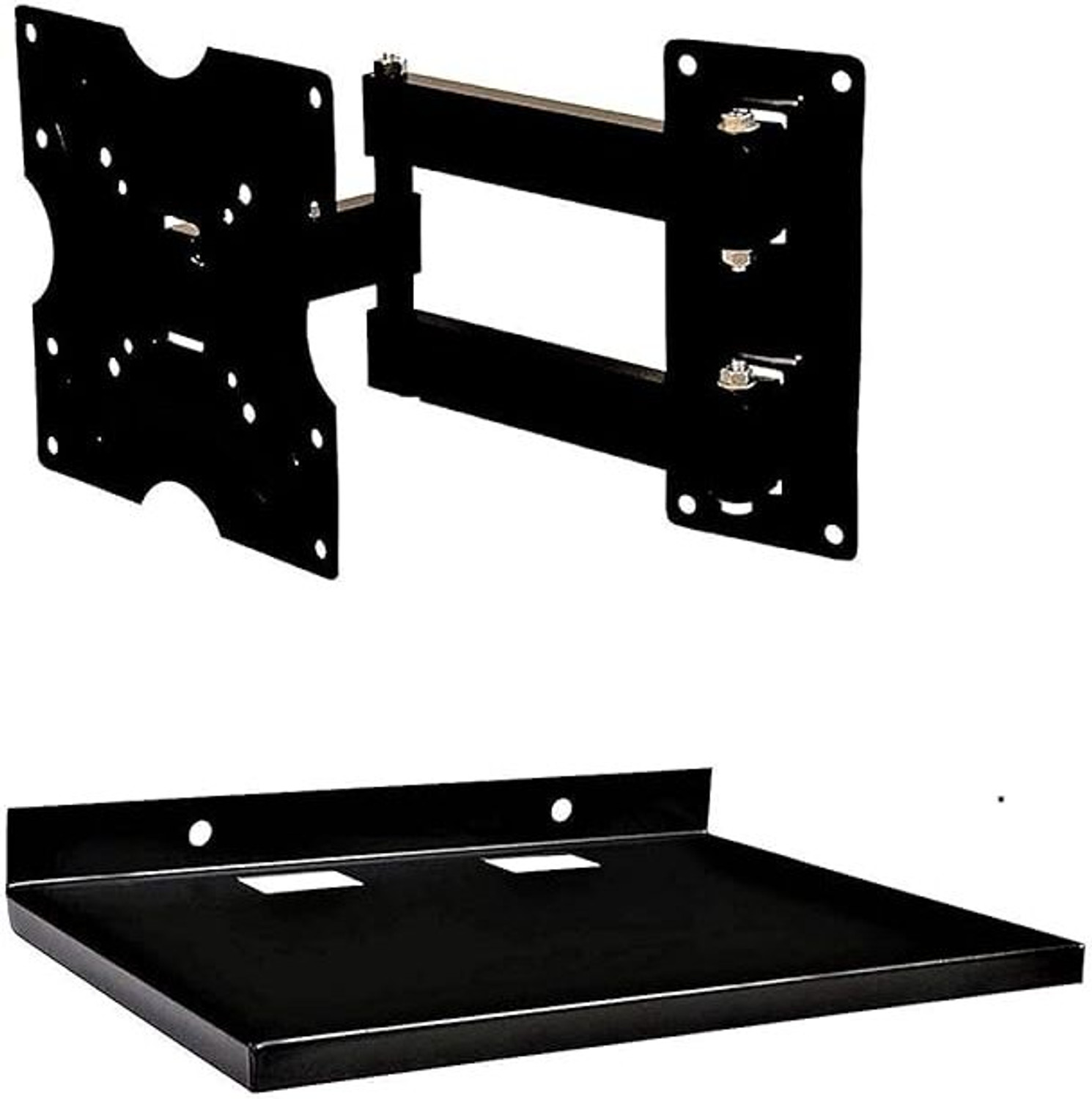 Image of RISSACHI TV Trolley Stand Movable 32-75 Inch with Wheels, LED TV Floor Stand, 3 Shelves Full Motion TV Mount