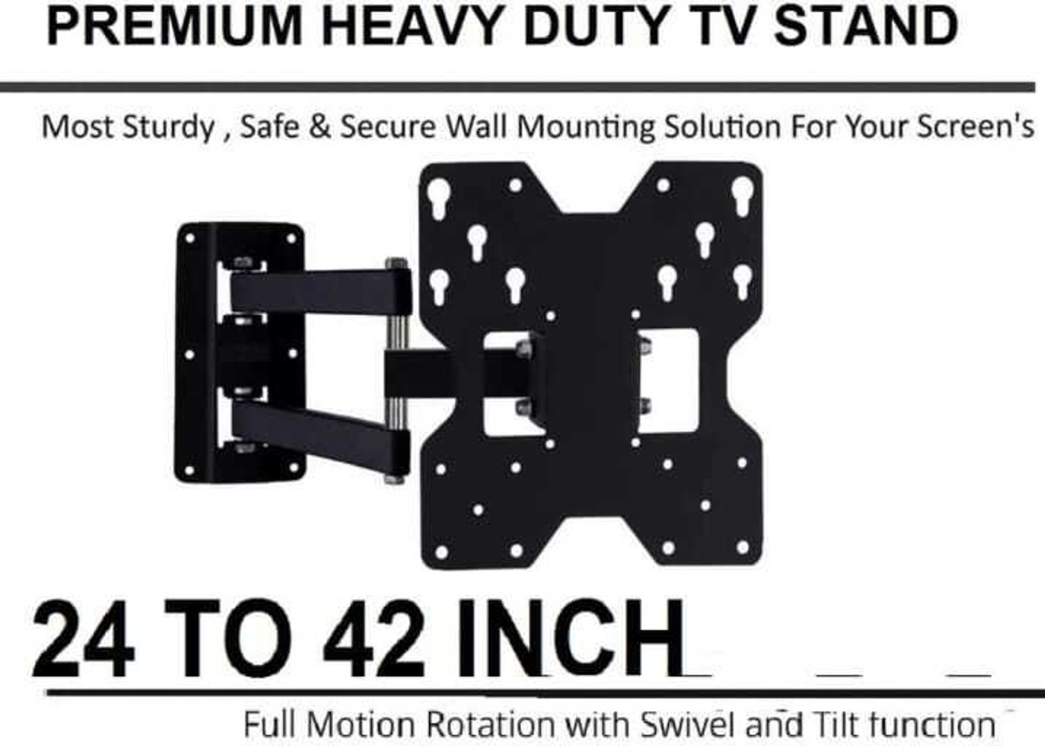 Image of RISSACHI TV Trolley Stand Movable 32-75 Inch with Wheels, LED TV Floor Stand, 3 Shelves Full Motion TV Mount