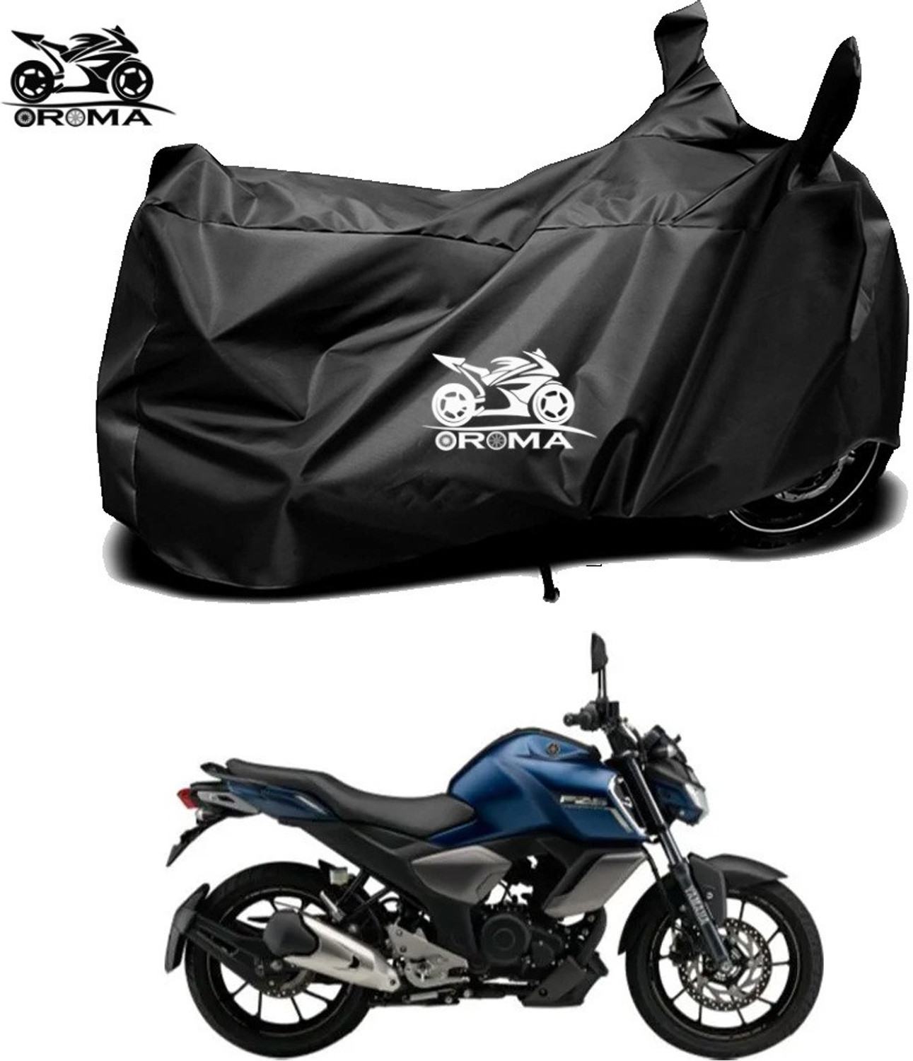 Image of FBC Waterproof Two Wheeler Cover for TVS (Apache, Silver)