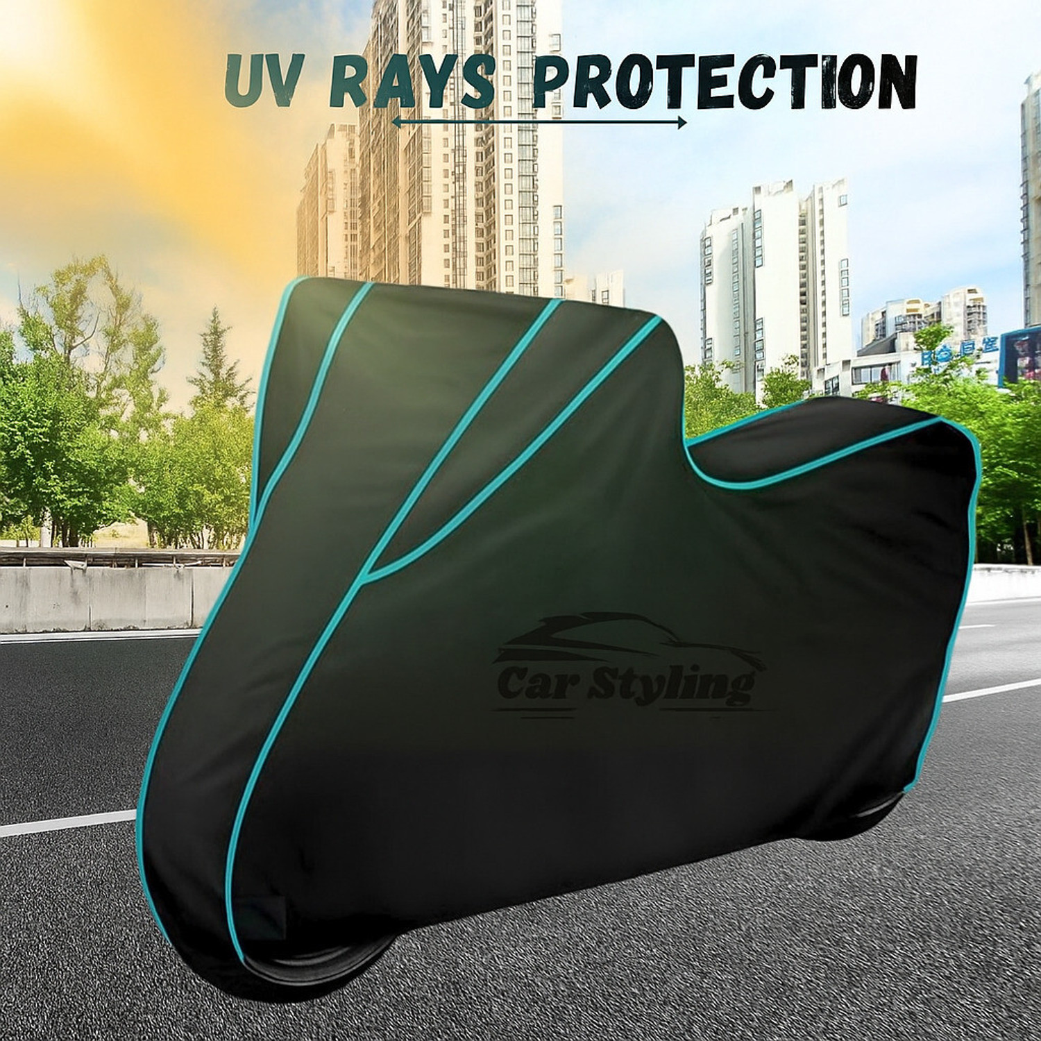 Image of Car Styling Waterproof Two Wheeler Cover for Bajaj (Pulsar N160, Multicolor)