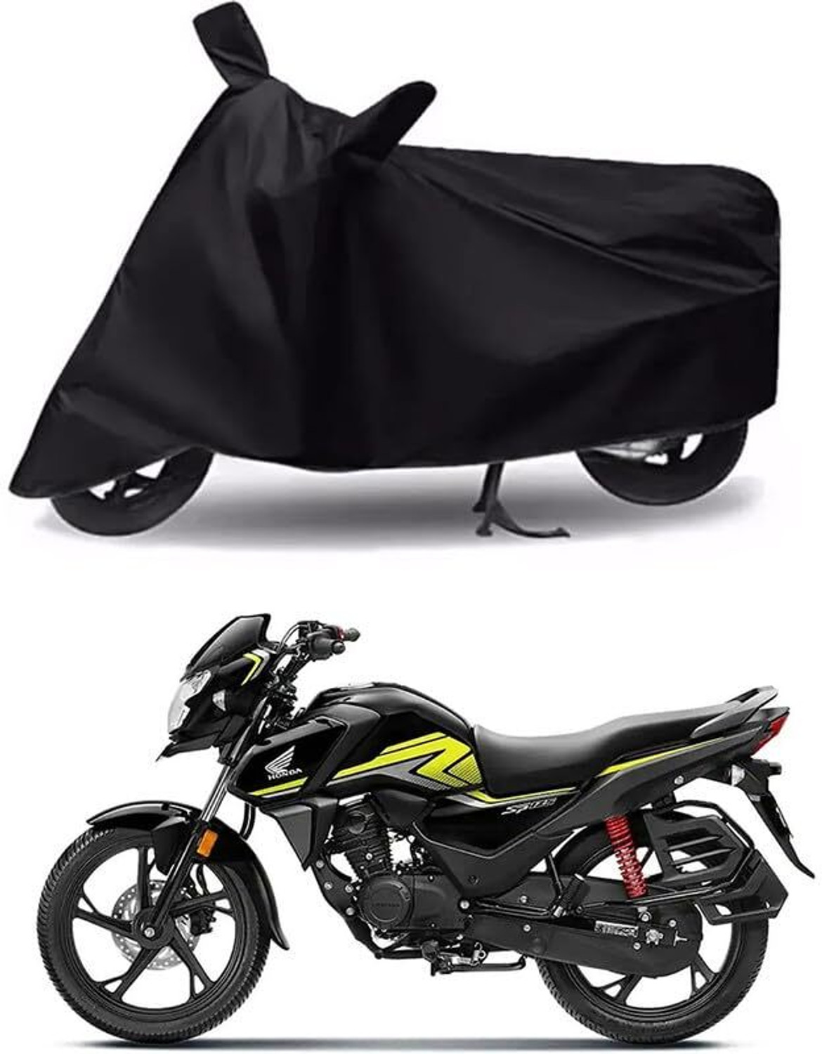 Image of FBC Waterproof Two Wheeler Cover for Bajaj (Pulsar 150, Black, Yellow)
