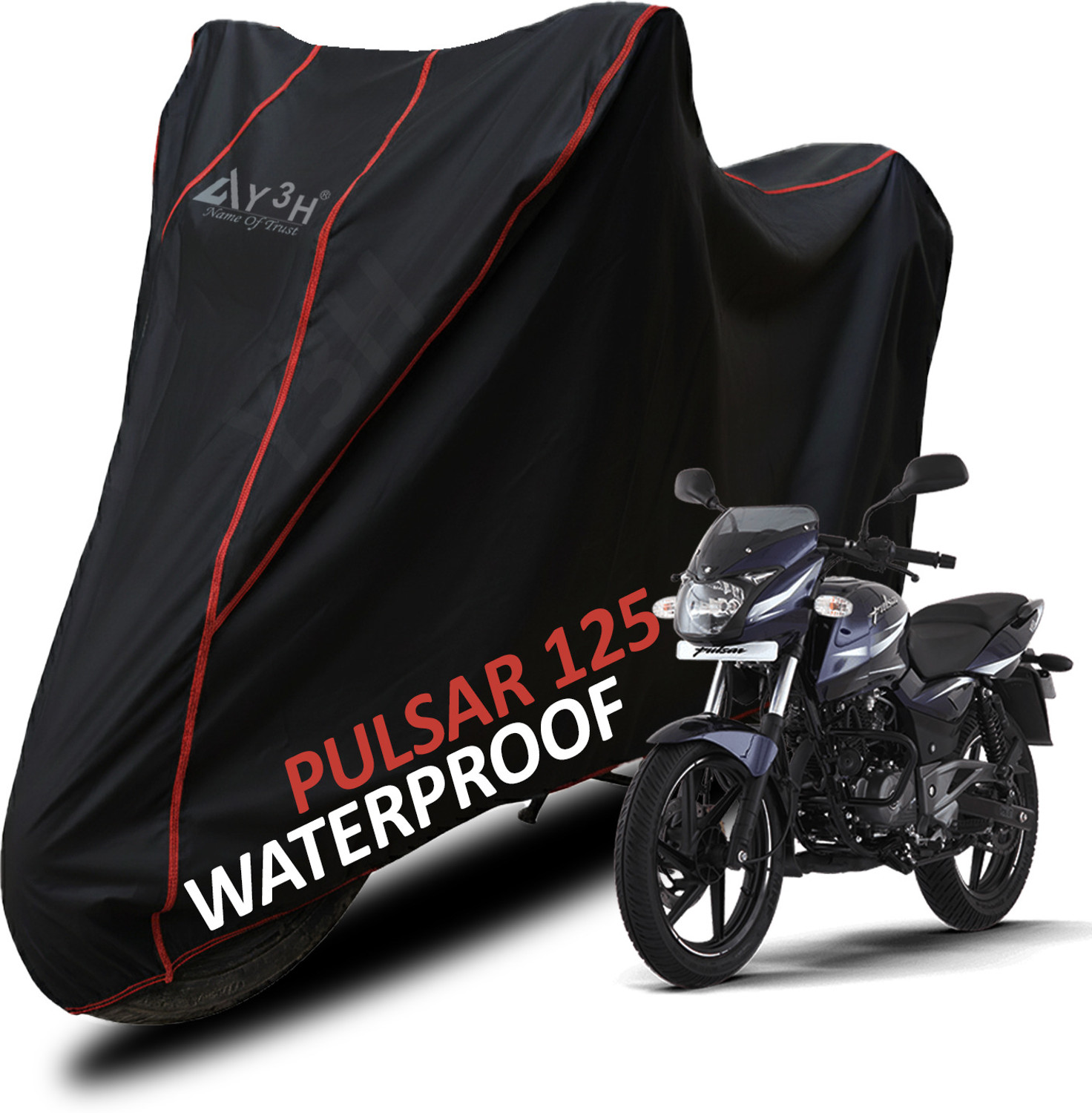 Image of FBC Waterproof Two Wheeler Cover for TVS (Apache, Silver)