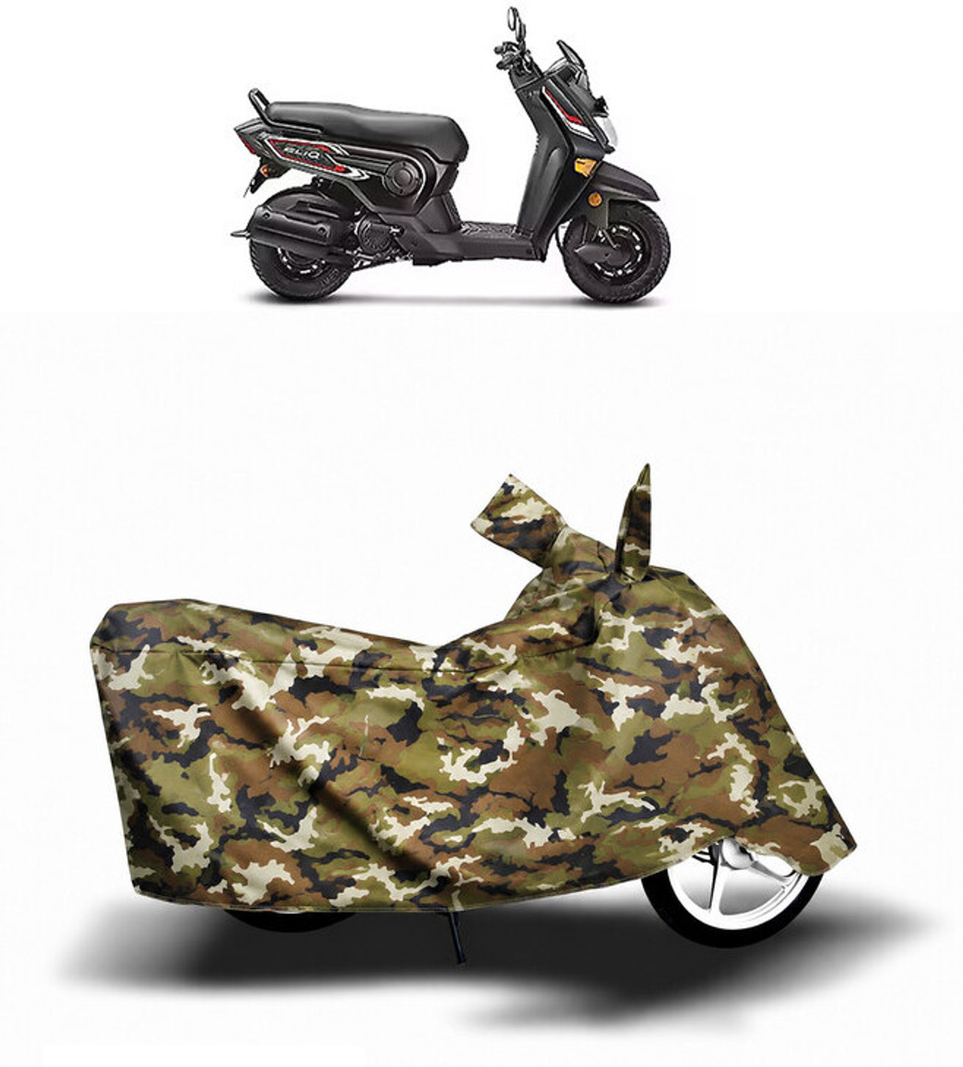 Image of AutoTen Waterproof Two Wheeler Cover for Honda (Activa 125, Black, Yellow)