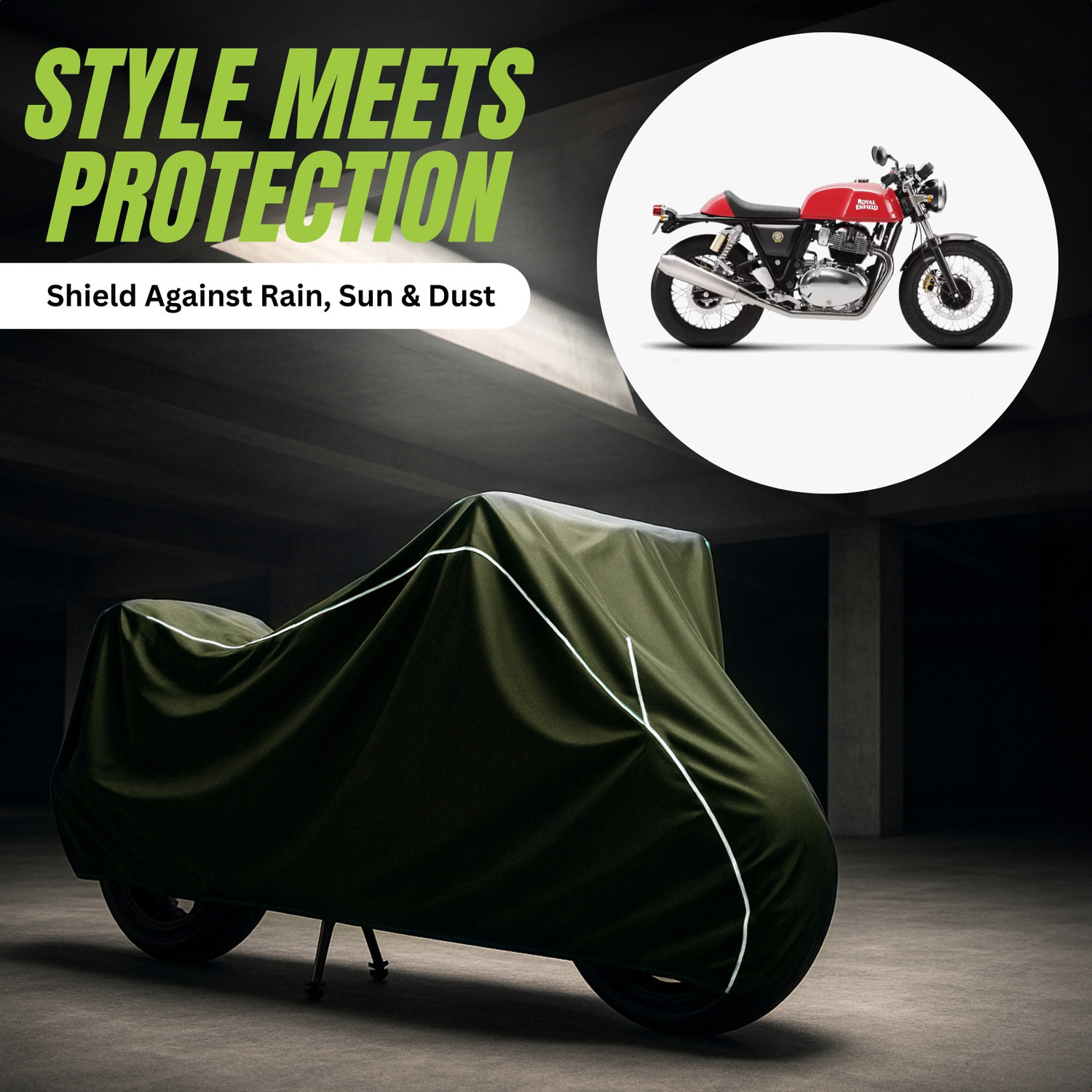 Image of Car Styling Waterproof Two Wheeler Cover for Bajaj (Pulsar N160, Multicolor)