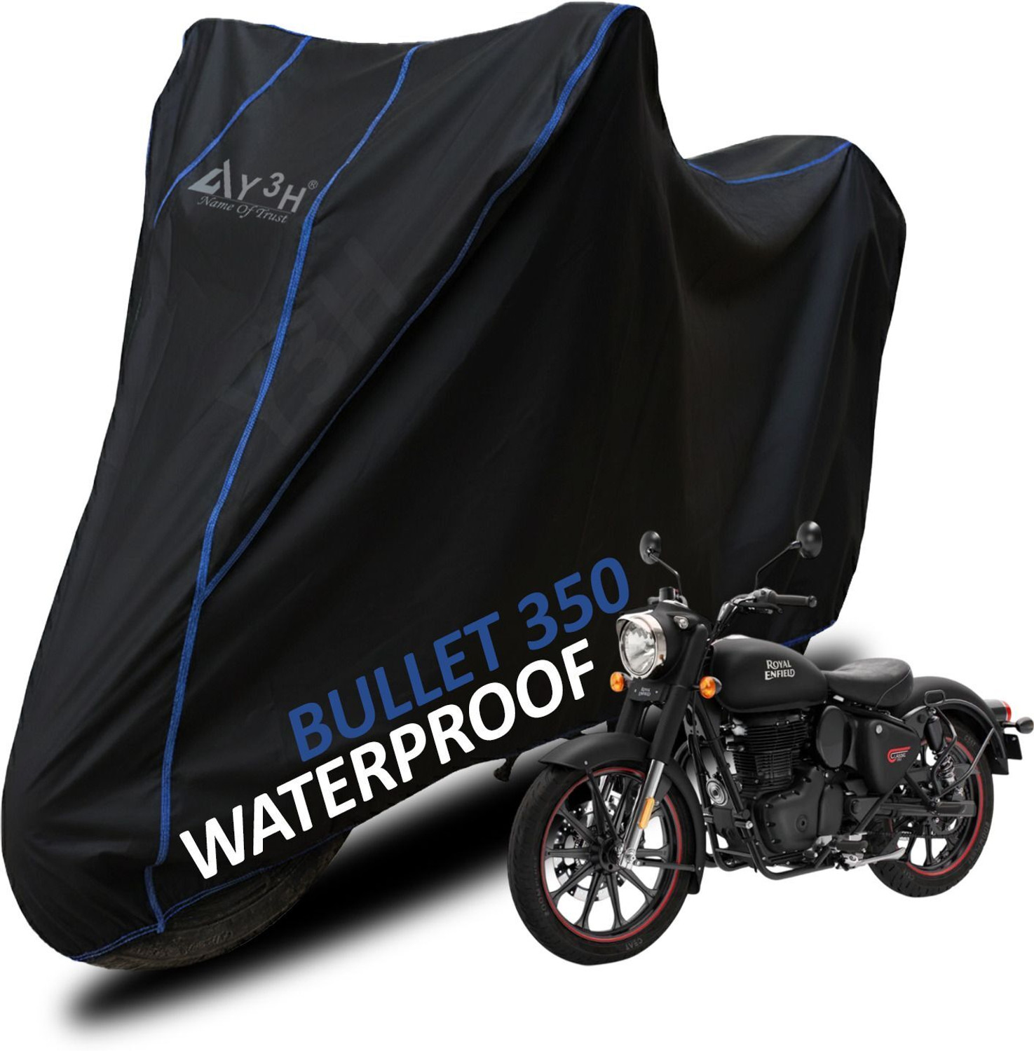 Image of FBC Waterproof Two Wheeler Cover for TVS (Apache, Silver)