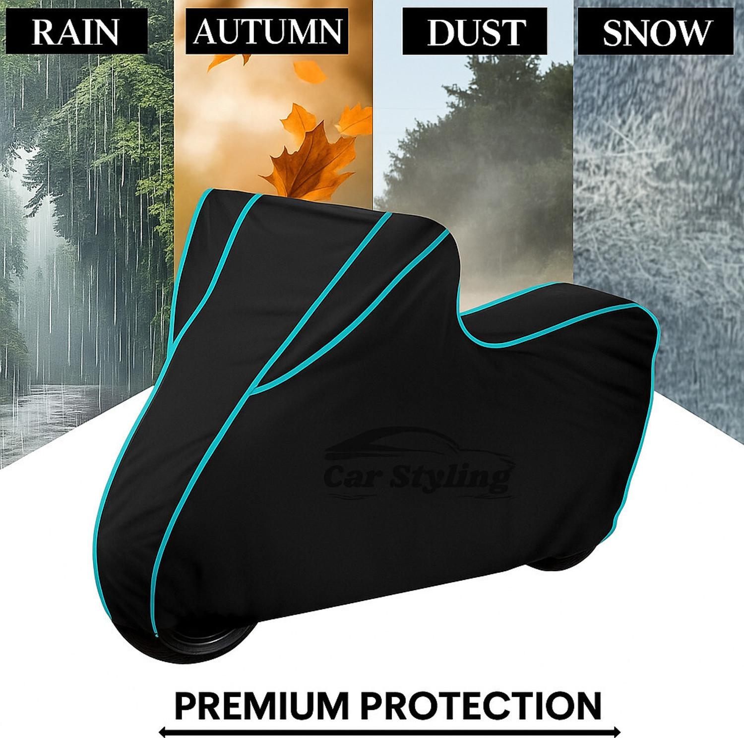 Image of Car Styling Waterproof Two Wheeler Cover for Bajaj (Pulsar N160, Multicolor)