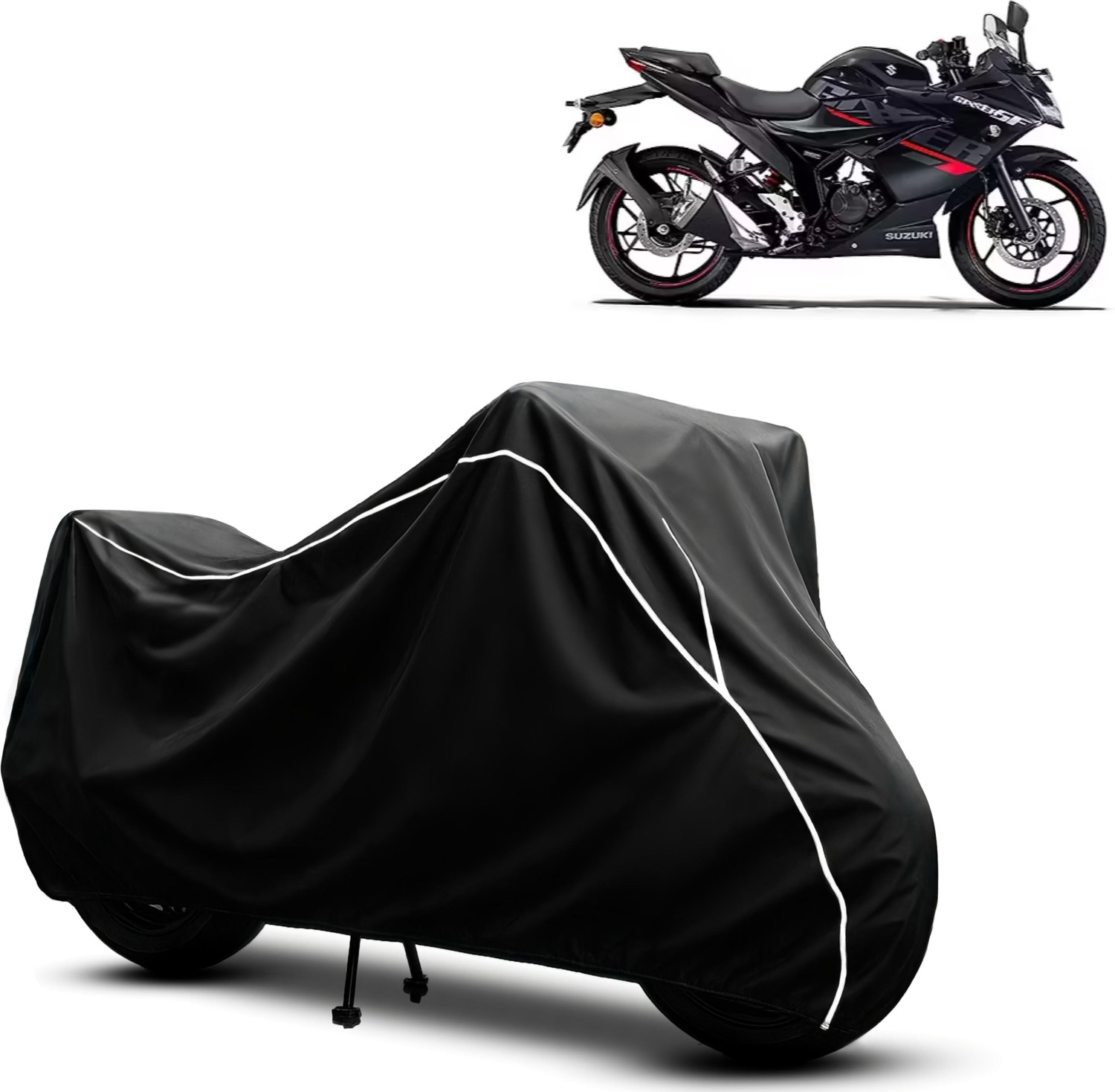 Image of Car Styling Waterproof Two Wheeler Cover for Bajaj (Pulsar N160, Multicolor)