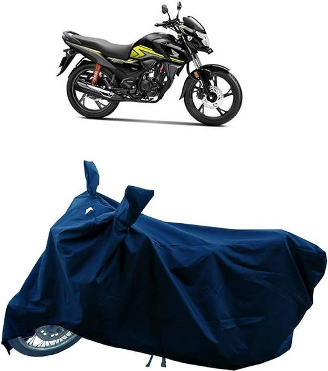 Image of AutoTen Waterproof Two Wheeler Cover for Honda (Activa 125, Black, Yellow)