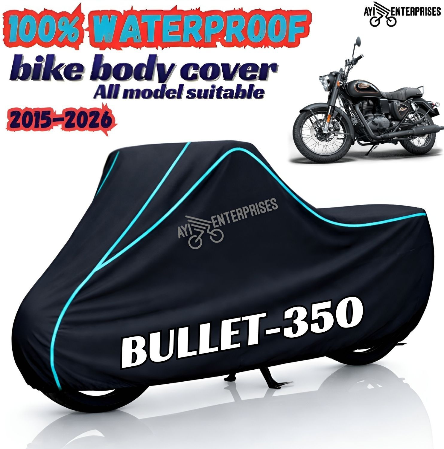Image of TAXZONE Waterproof Two Wheeler Cover for TVS (Scooty Zest BS6, Silver, Red)