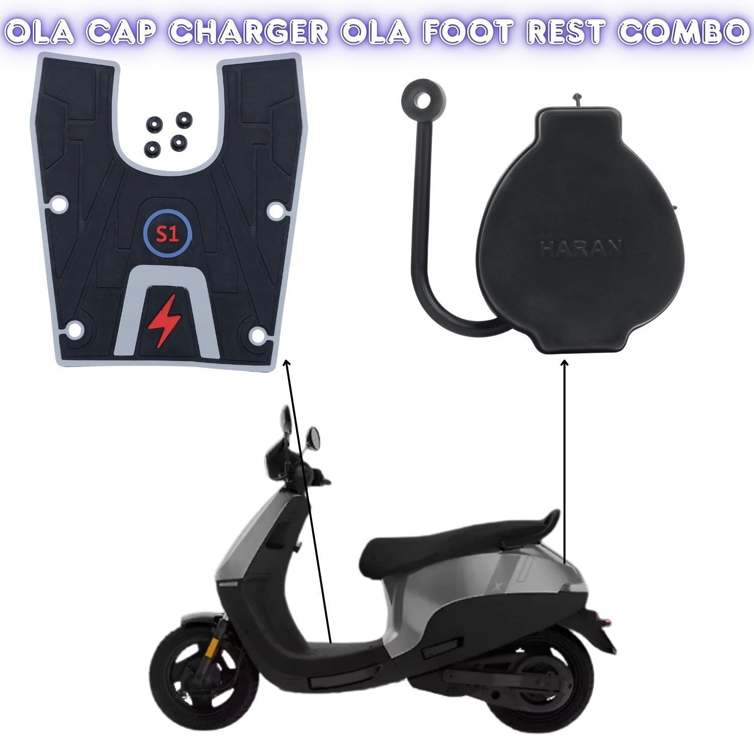 Image of KSHEERI Tof-A5 COMBO OLA CAP CHARGER OLA MAT Ola S1 Air Two Wheeler Mat