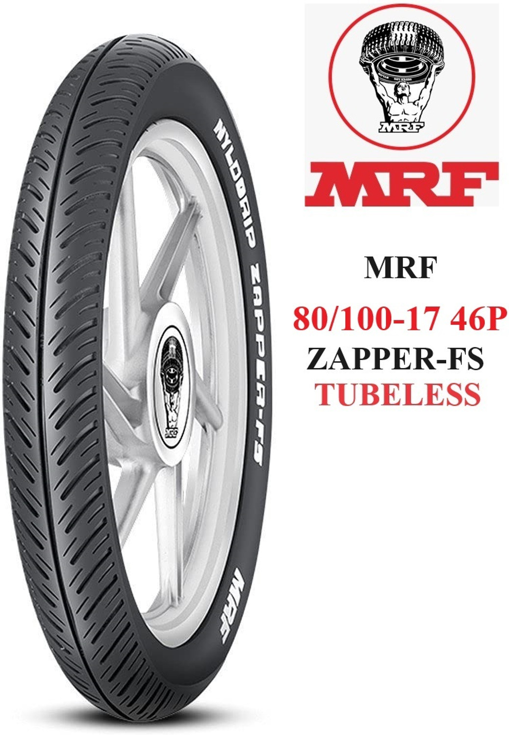 Image of MRF ZAPPER KURVE 150 /70-17 Rear Two Wheeler Tyre (Dual Sport, Tube Less)