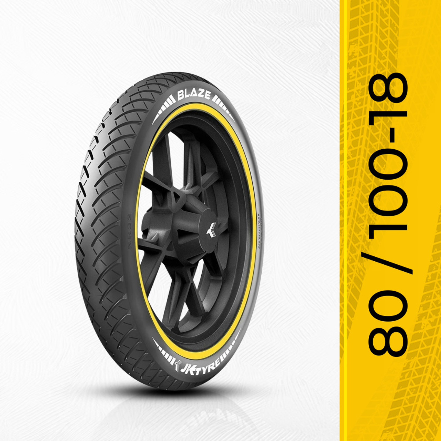 JK TYRE BLAZE BR34 80/100*18 Rear Tyre - Image 1
