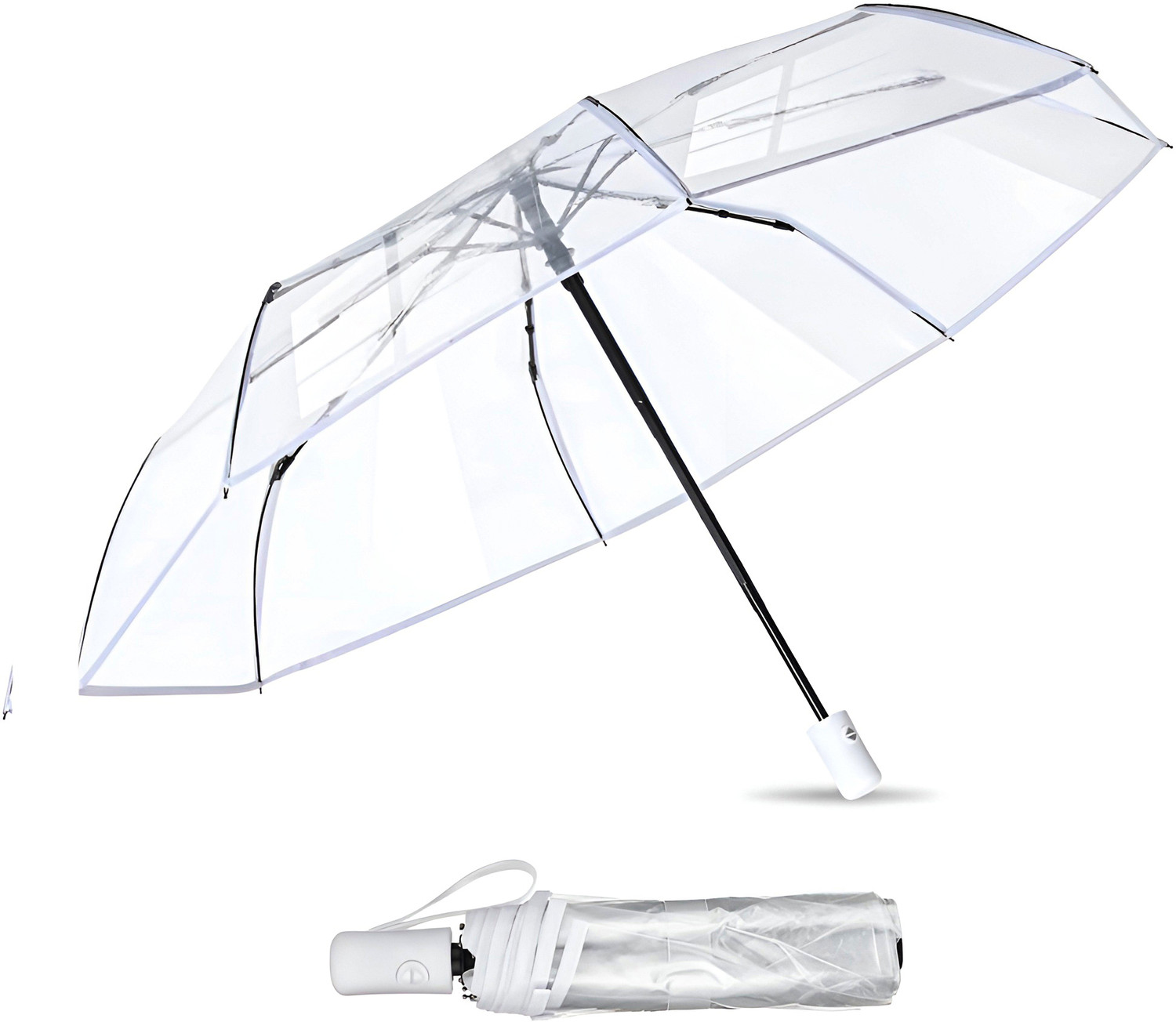 CONTACTS Transparent Windproof Travel Umbrella - Image 6