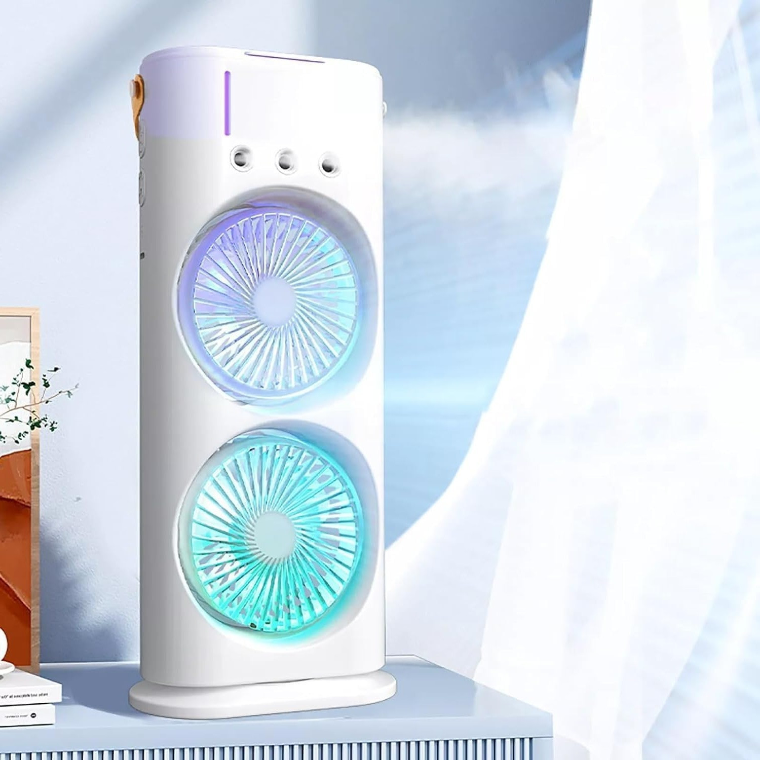 Image of Winfinity Mart Mini Air Cooler Portable Air Cooler USB Air Cooler (White)
