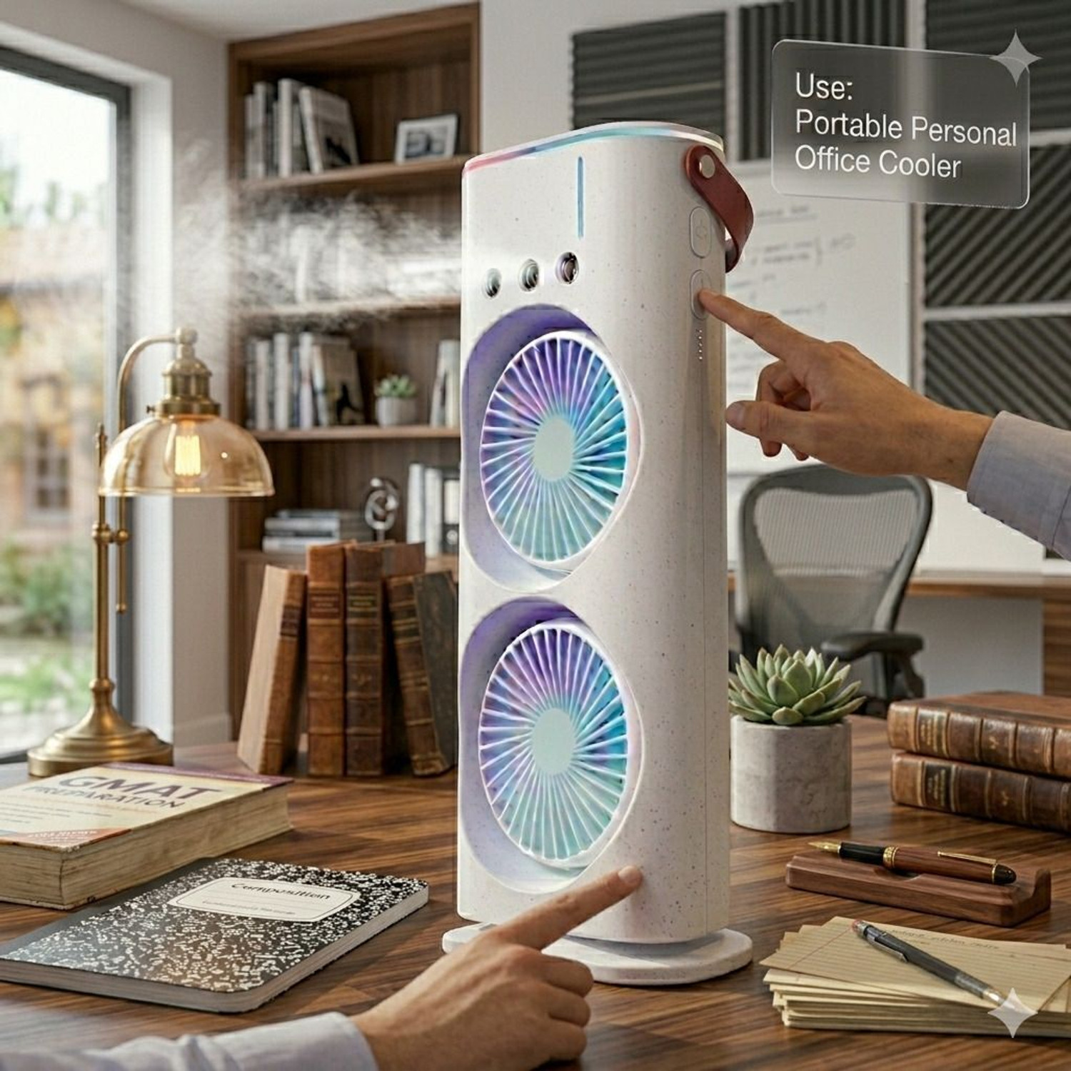 Image of Winfinity Mart Mini Air Cooler Portable Air Cooler USB Air Cooler (White)