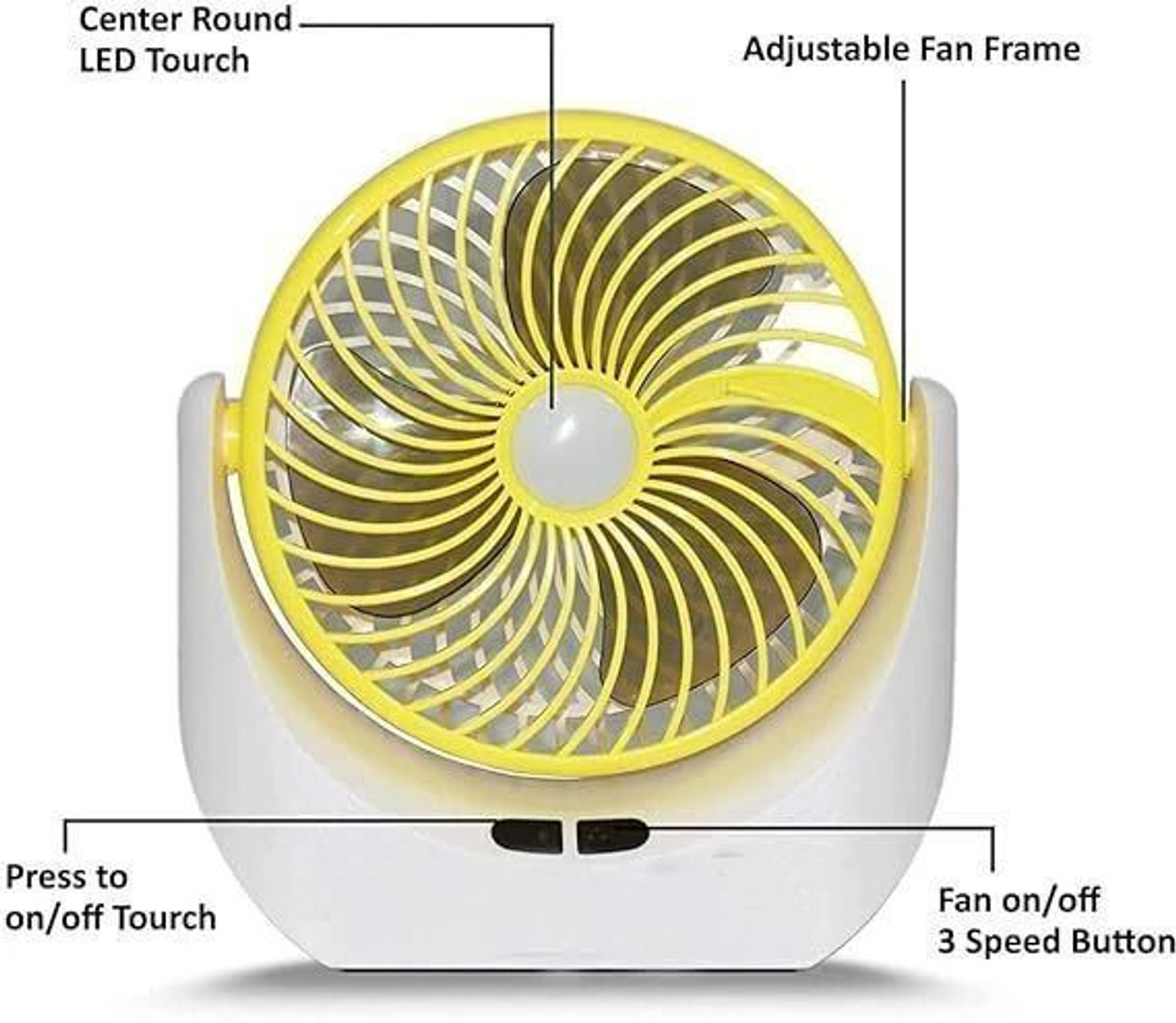 Image of BazaarNest 40 L Room /Personal Air Cooler (Multicolor, High-Speed 4000mAh Rechargeable Table Fan with LED Light, Portable Fan, USB Fan,)