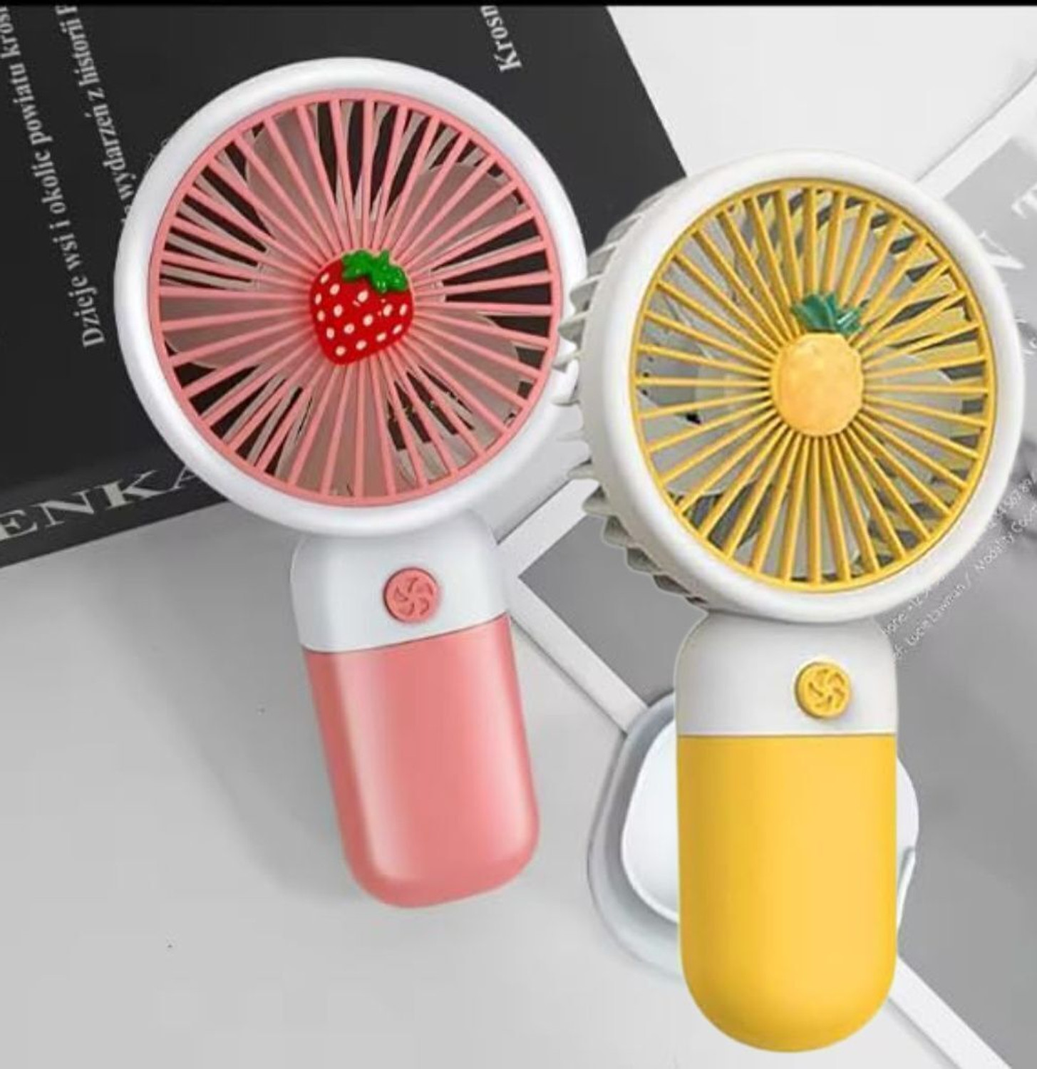 Image of Felinar FELINAR Portable Mini Hand Fan with Stand, 2 Speed Settings, USB Rechargeable Portable Mini Hand Fan with Stand, 2 Speed Settings, USBRechargeable Lightweight USB Fan, Rechargeable Fan (Pink)