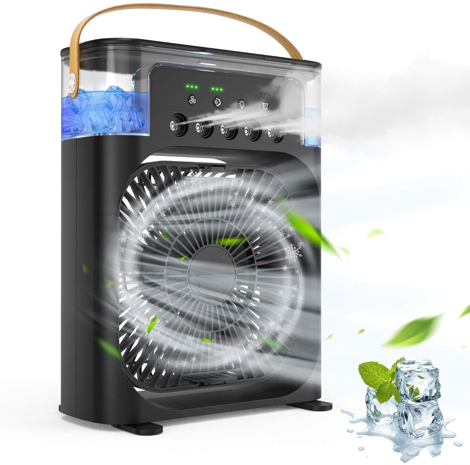 Image of IMMUTABLE Portable Ac Mini Cooler Fan For Room SGV13 Portable USB Air Cooler Fan with Ice Chamber SG13 USB Air Cooler (Multicolor)
