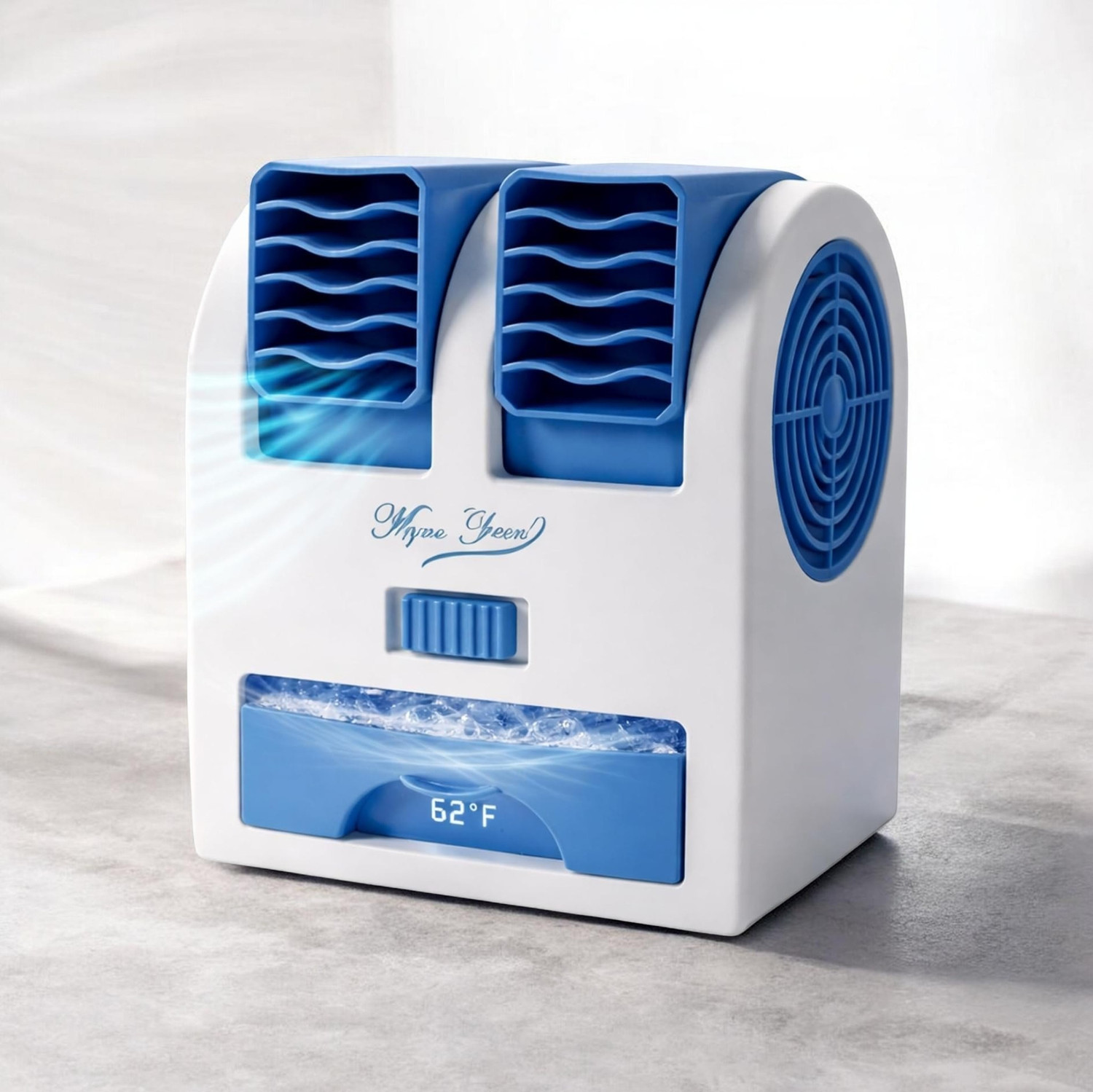 Image of BuiBee USB Mini Cooler With Mist Mini Air Cooler USB Air Cooler (White, Green, Blue)