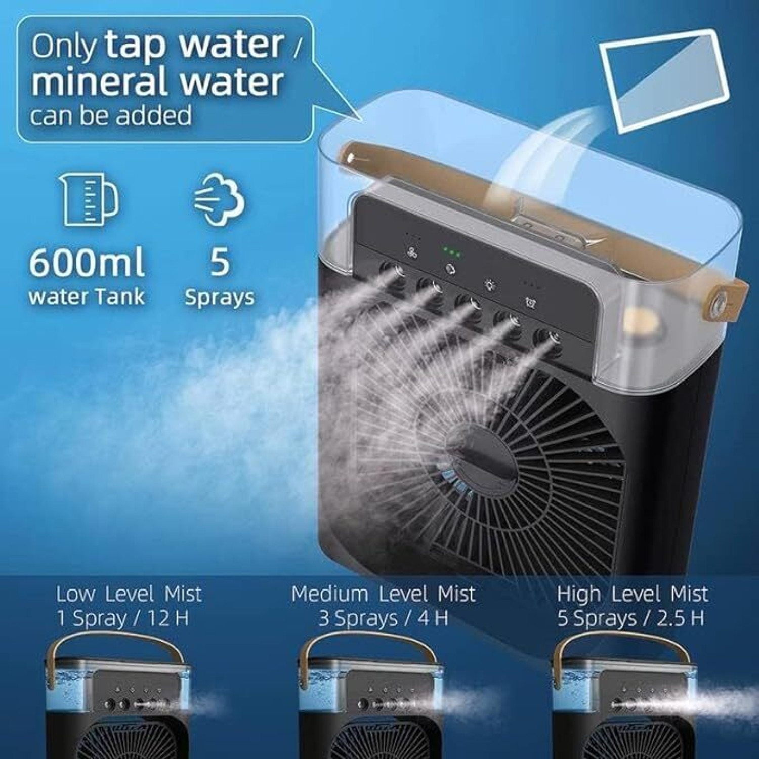 Image of VRAJ STORE MINI PORTABLE COOLING FAN-001 MINI PORTABLE COOLING FAN USB Air Cooler (Multicolor)