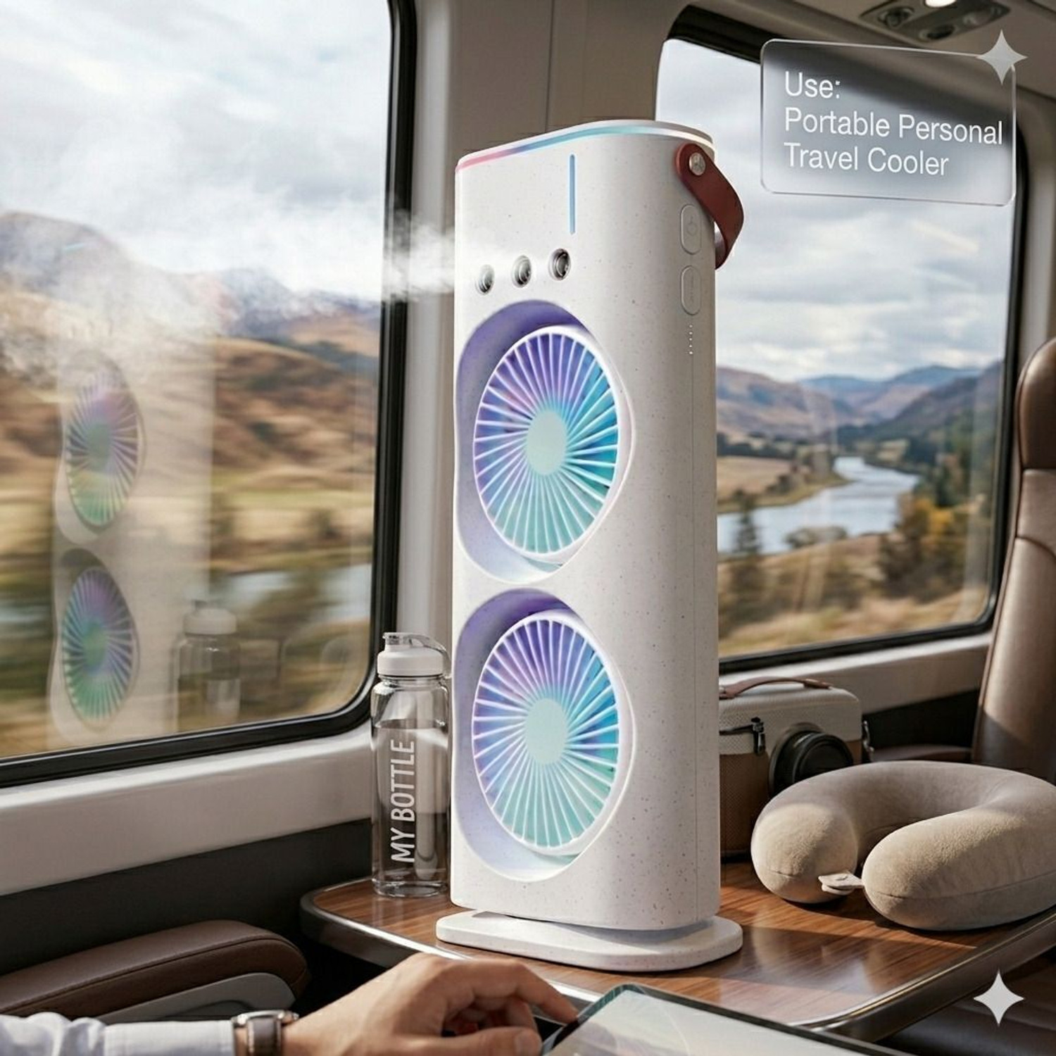 Image of Winfinity Mart Mini Air Cooler Portable Air Cooler USB Air Cooler (White)