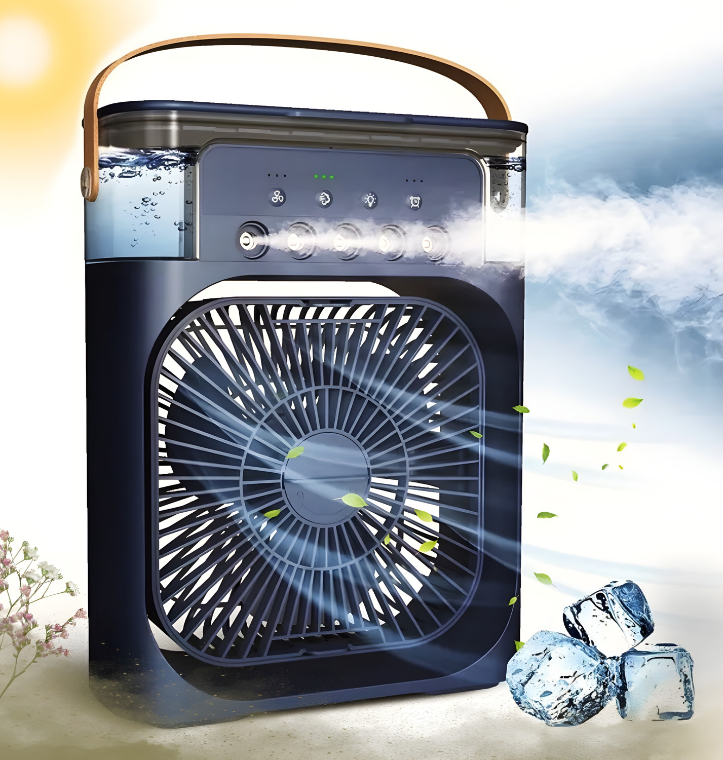Image of AMPLIN for Home Office -Artic Cooler 3 In 1 Conditioner Humidifier Purifier Mini Cooler cooler for room cooling mini cooler ac portable air cooler portable air USB Air Cooler (White)