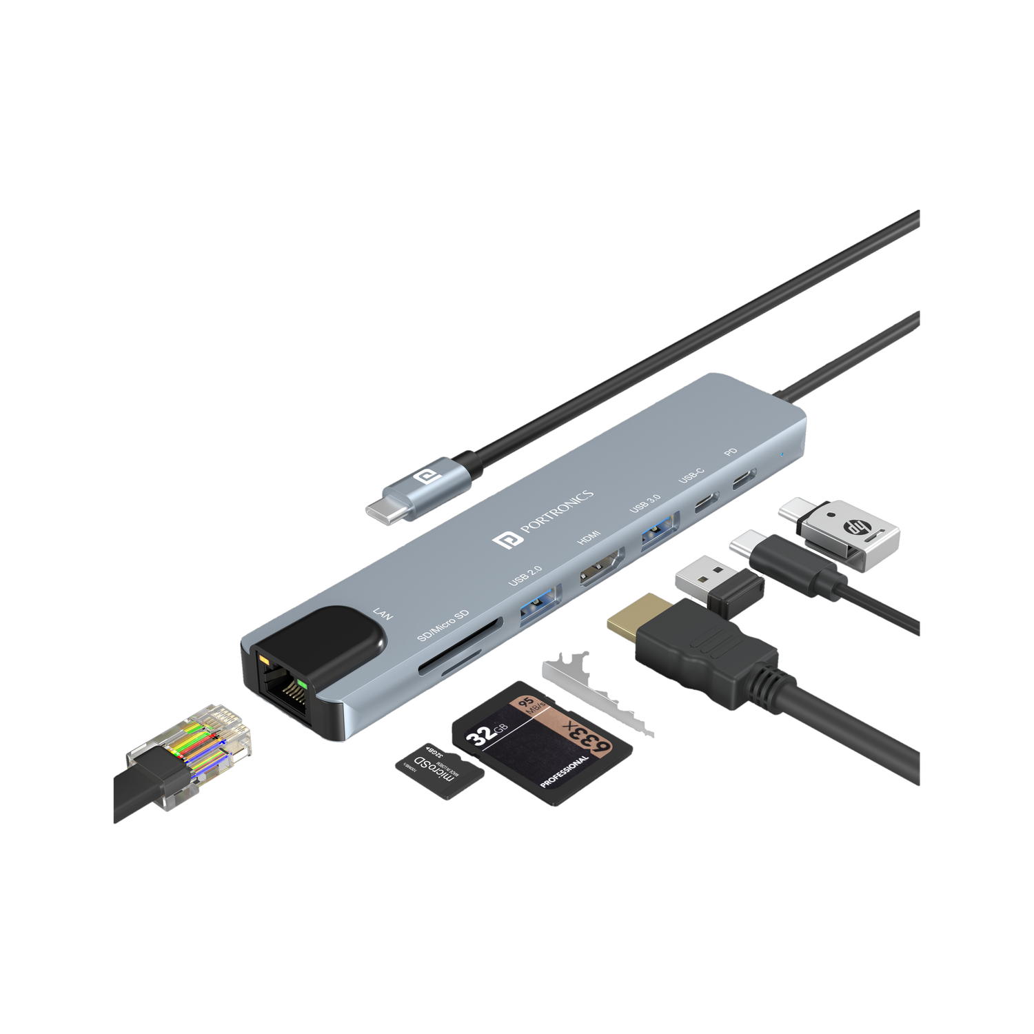 Portronics Mport 8 USB-C Hub - Image 1