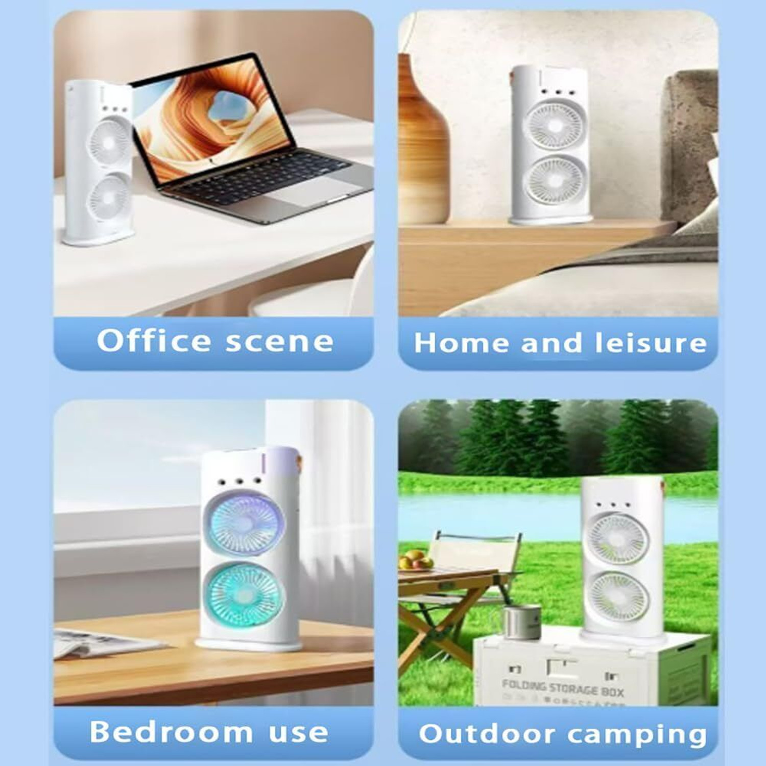 Image of Navalkishori Double Ended Spray Fan Desk Fan with Mist Office and home zx18 Double Ended Spray Fan Desk Fan with Mist Office and home DC16 USB Air Cooler (Multicolor)