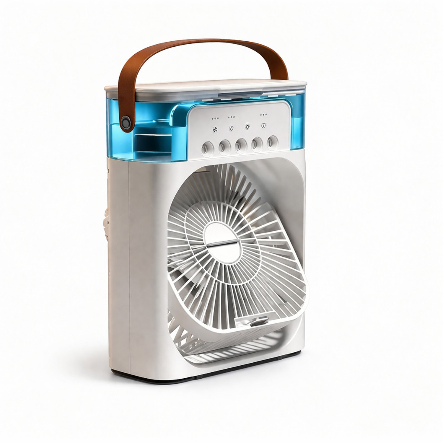 Image of gurukru Mini Cooler for Room Cooling AC Portable Mini Fan Mini cooler with fan-01 USB Fan (White)