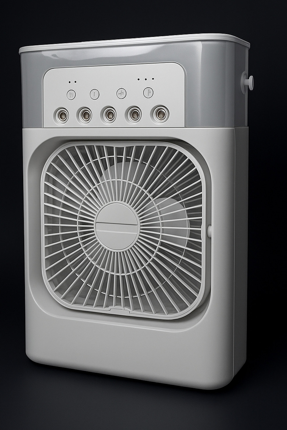 Image of Elevea Portable Air Conditioner Cooler with 7-Color LED Light - Best Summer Gift Spray Fan USB Air Cooler (White)