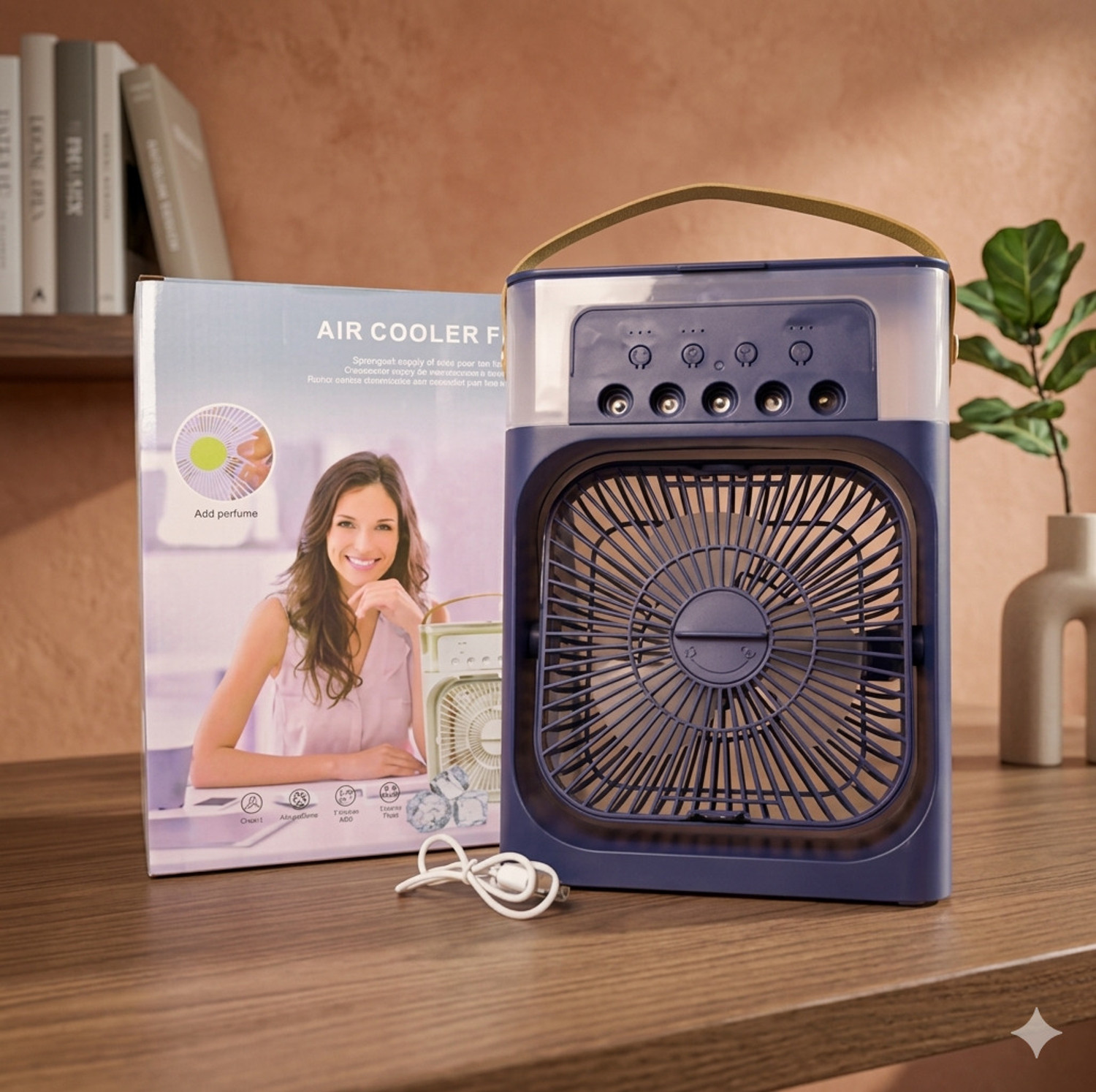 Image of Winfinity Mart Mini Air Cooler Portable Air Cooler USB Air Cooler (White)