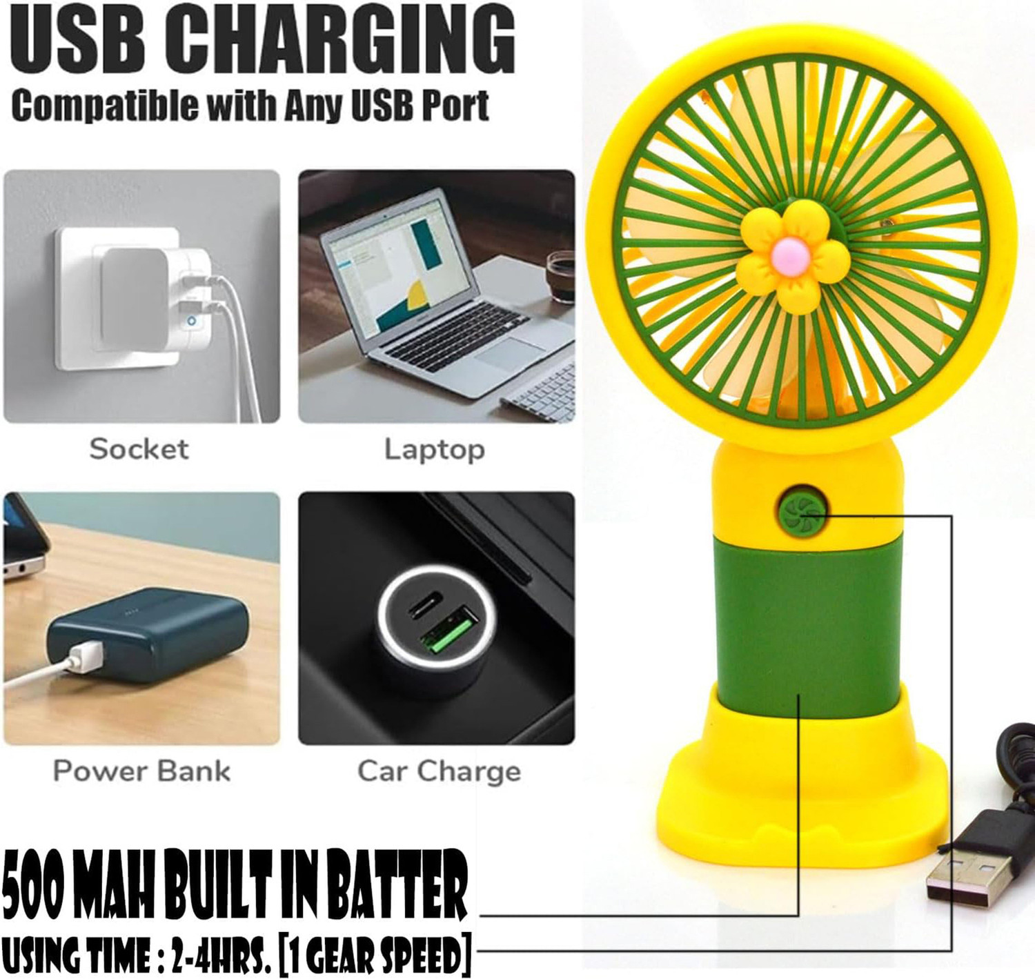 Image of uzone Portable mist cooling fan with powerful 5-Spray airflow-silent operation Air Cooler Spray Function Portable Mist Cooling For Home Office and Outdoor Uses USB Air Cooler (Green)