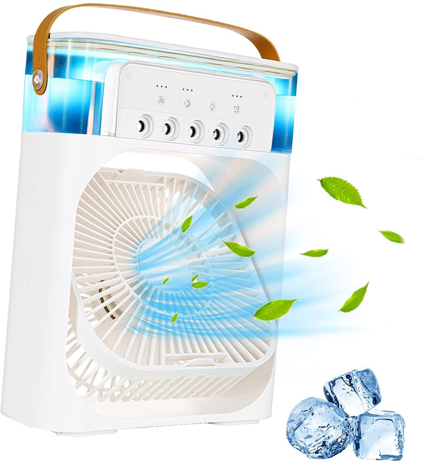 Image of AMPLIN for Home Office -Artic Cooler 3 In 1 Conditioner Humidifier Purifier Mini Cooler cooler for room cooling mini cooler ac portable air cooler portable air USB Air Cooler (White)