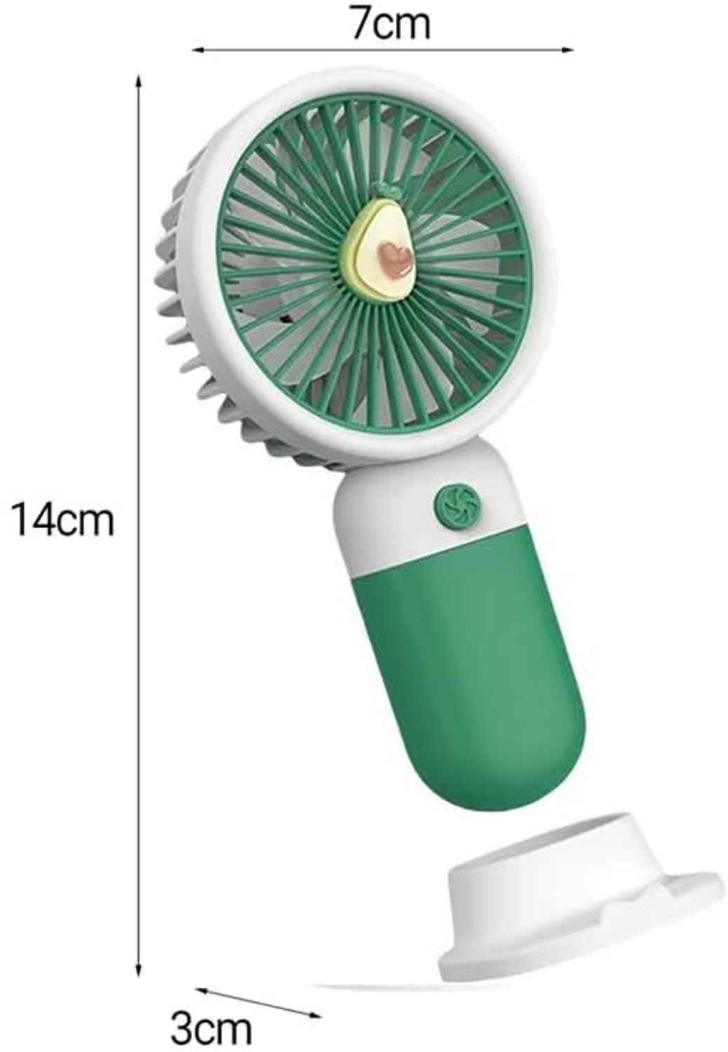 Image of DIYALUX Handheld USB Rechargeable Fan MiniFan-USB01 USB Fan (Green)