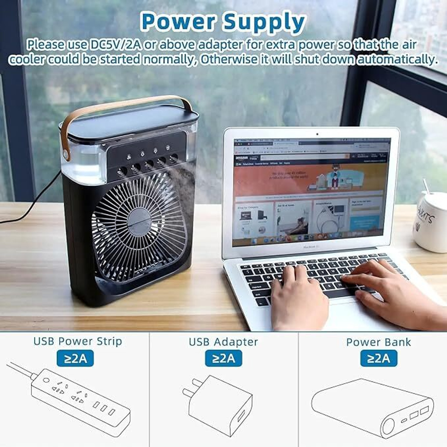 Image of VRAJ STORE MINI PORTABLE COOLING FAN-001 MINI PORTABLE COOLING FAN USB Air Cooler (Multicolor)