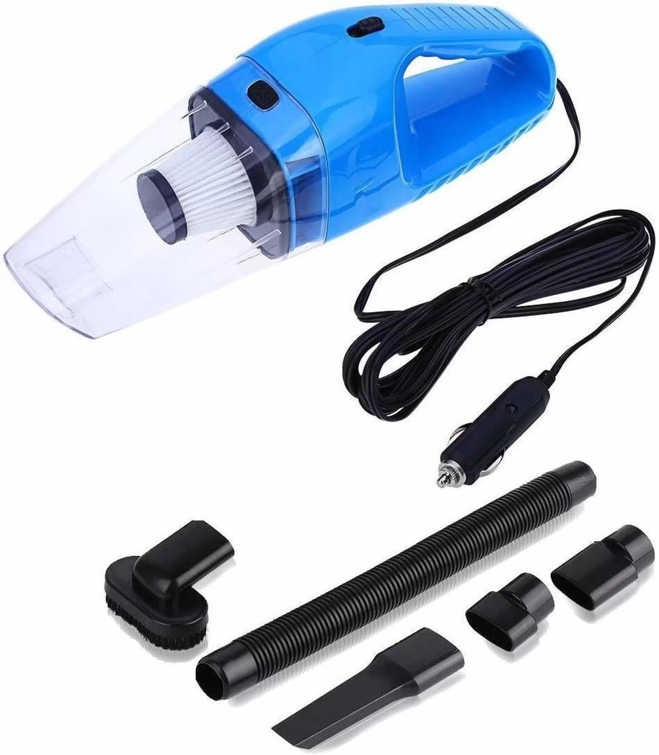 Image of BETZILA Portable Handheld 12V High Power 120W Auto Vacuum Cleaner Wet Dry Dual-Use Super Suction With Hepa Filter Car Vacuum Cleaner (Orange)