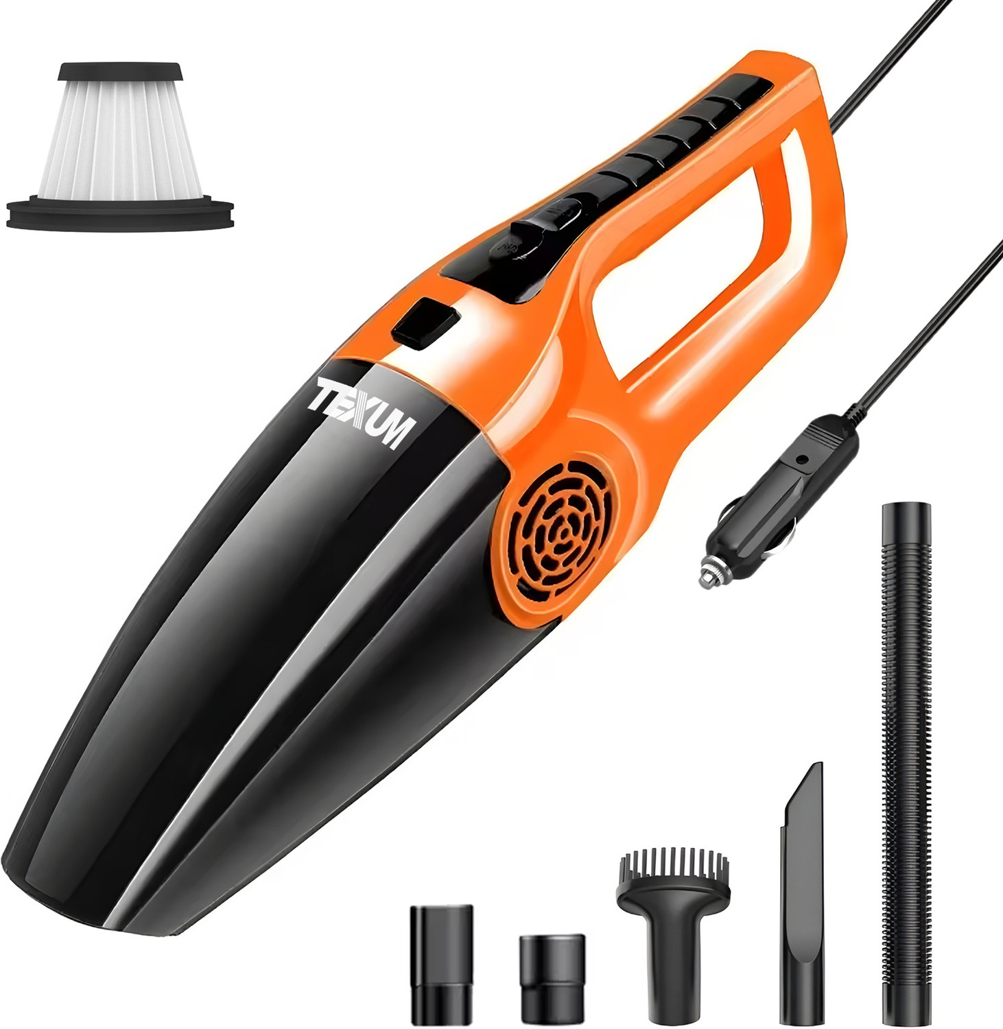 Image of SUPERSTUD car vacuum cleaner and blower with 6 attachments, mini vacuum, car accessories Car Vacuum Cleaner (Green)