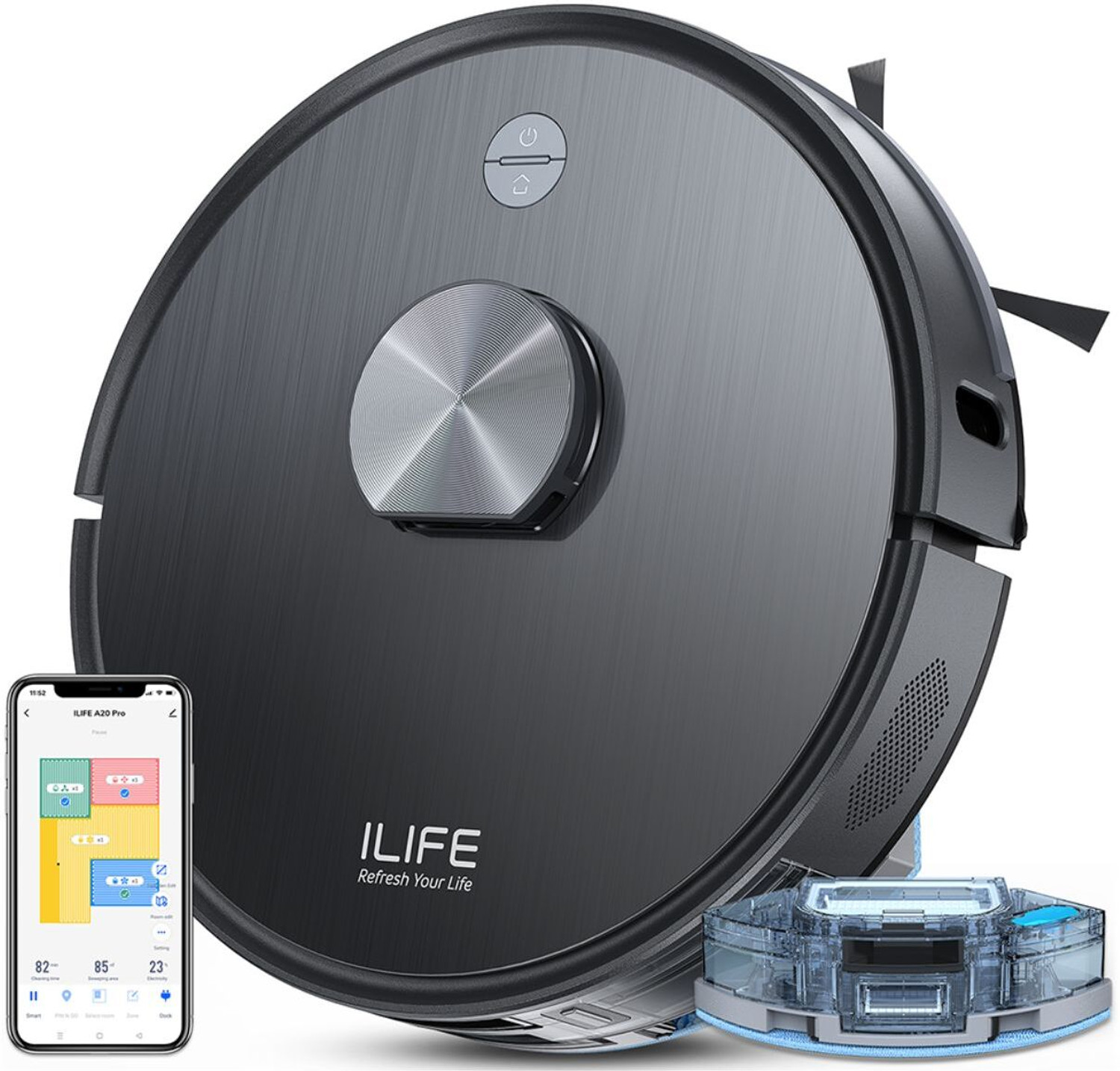 Image of irobot Roomba i3152 Robotic Floor Cleaner (WiFi Connectivity, Google Assistant and Alexa) (Cool Grey)
