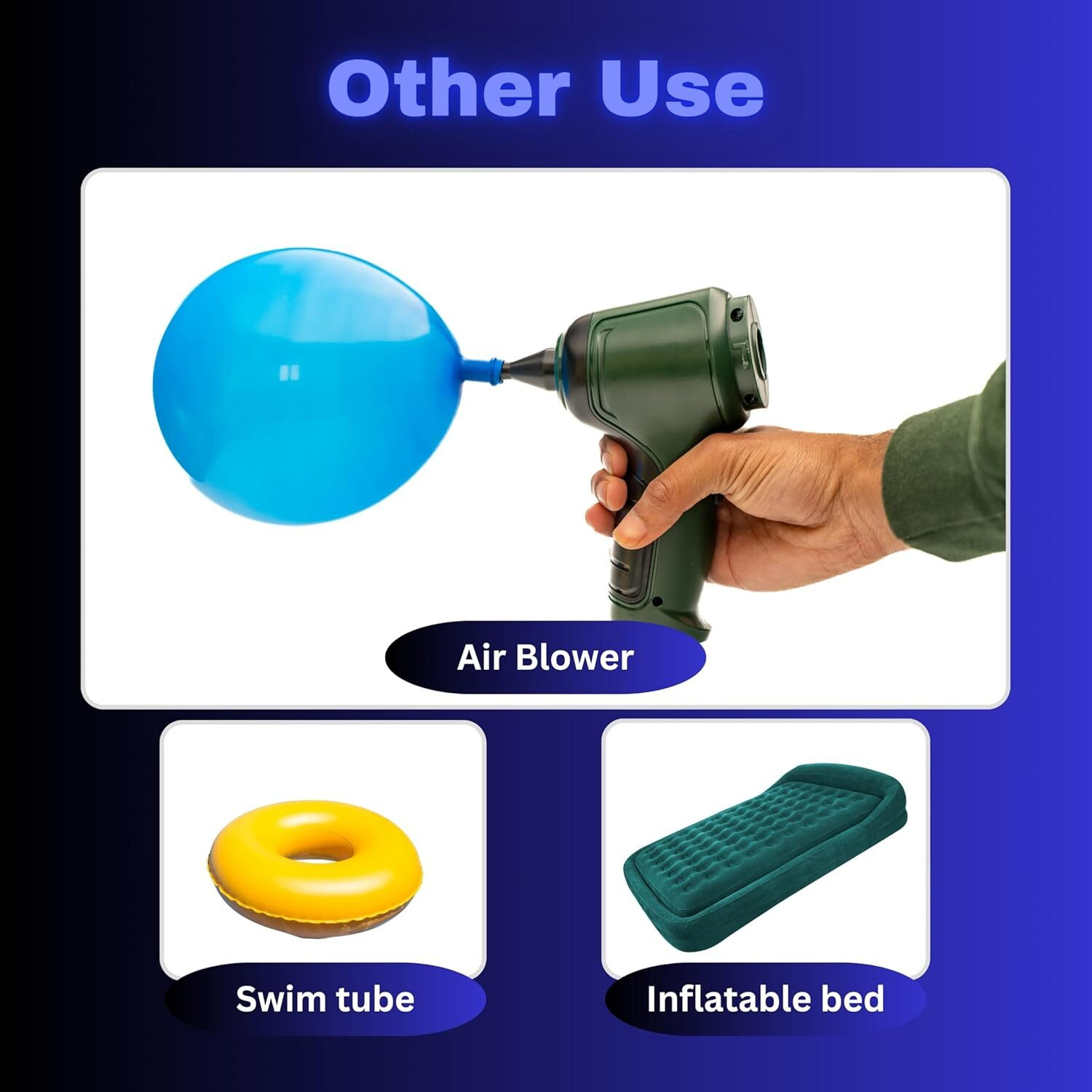 Image of SUPERSTUD car vacuum cleaner and blower with 6 attachments, mini vacuum, car accessories Car Vacuum Cleaner (Green)
