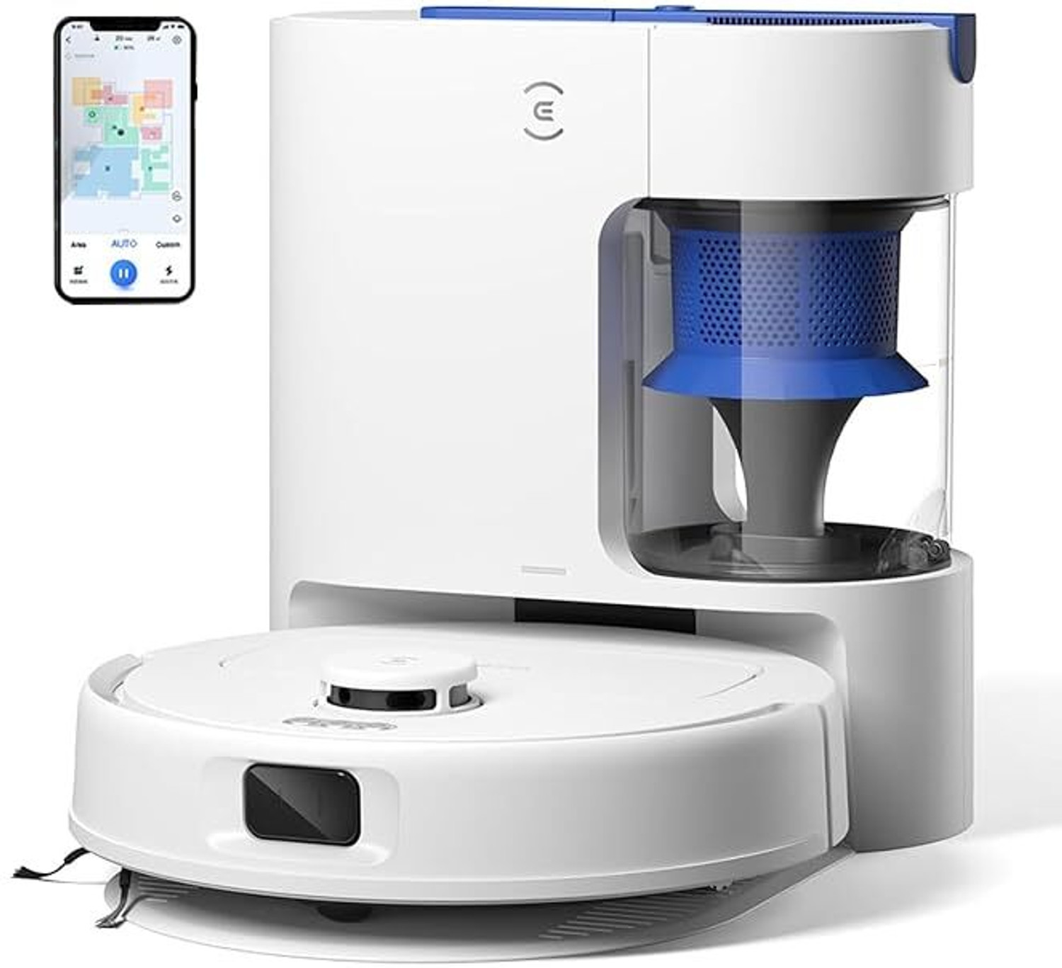 ECOVACS N30 Plus Robotic Floor Cleaner 2025 New Launch, Bagless Eco-Friendly Multi-Cyclone Auto Empty Station, 10000 Pa Suction, 5200mAh Battery, Covers 3500+sq ft, Zero Tangle 2.0 with 2 in 1 Mopping and Vacuum (WiFi Connectivity, Google Assistant and Alexa)