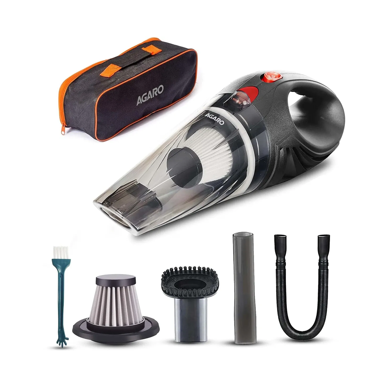 Image of EROJET Powerful Compact Vacuum Cleaner With Blower-1 Hand-held Vacuum Cleaner with Anti-Bacterial Cleaning, Reusable Dust Bag (Black)
