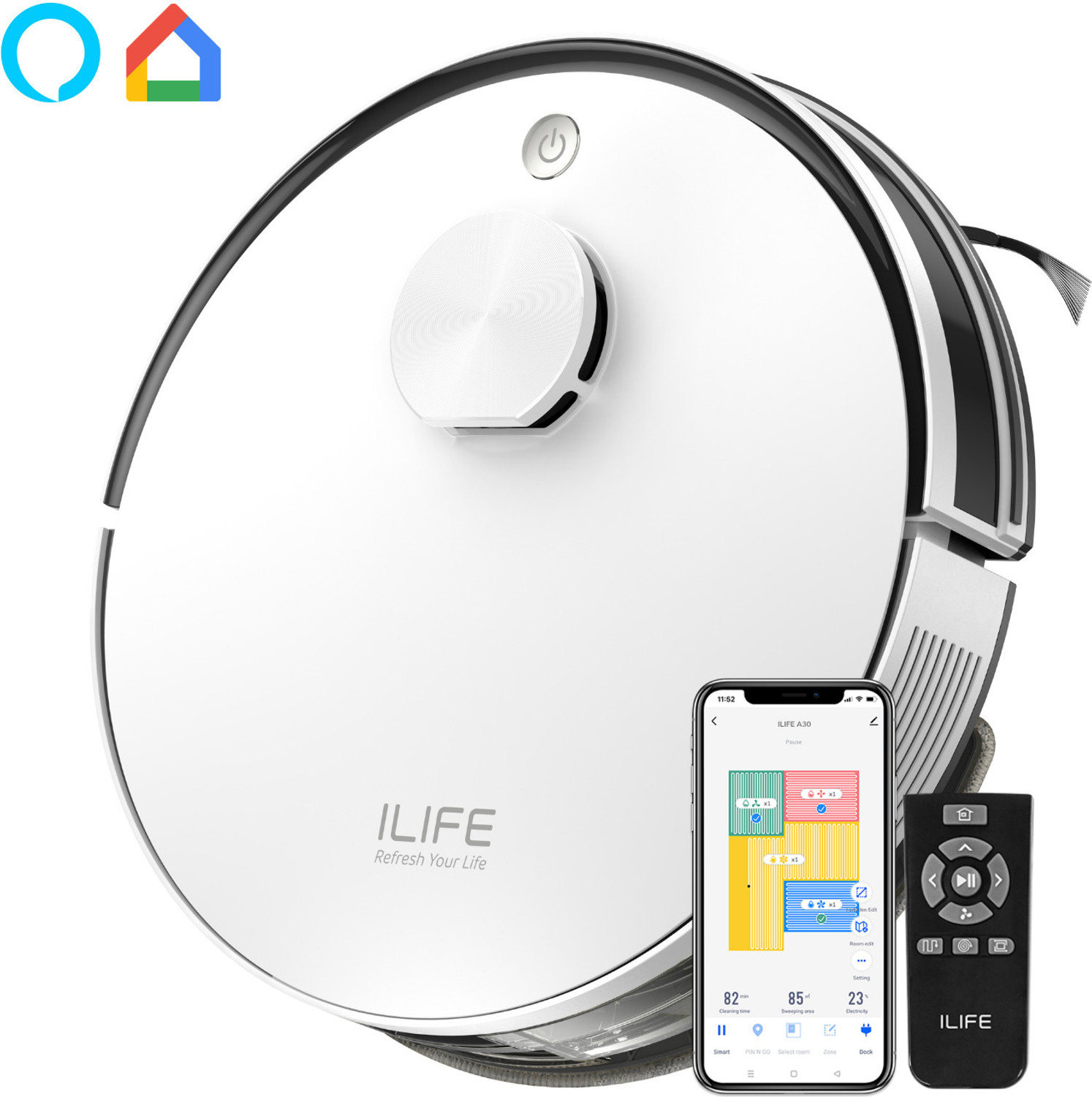 Image of fotokina SDJ-01 Robotic Floor Cleaner (White)