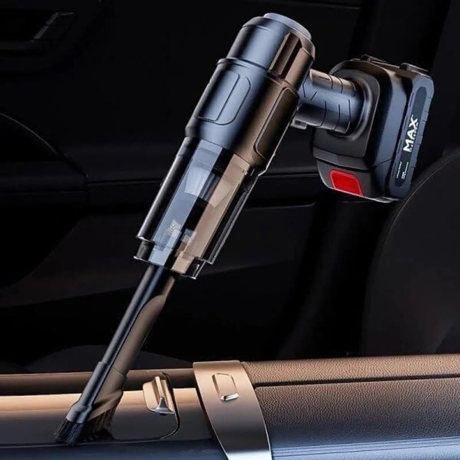 NUVIO Wireless Portable Mini Car Vacuum Cleaner 21000Pa Cleaner Bagless Dry Vacuum Cleaner with 2 in 1 Mopping and Vacuum, Swappable Battery