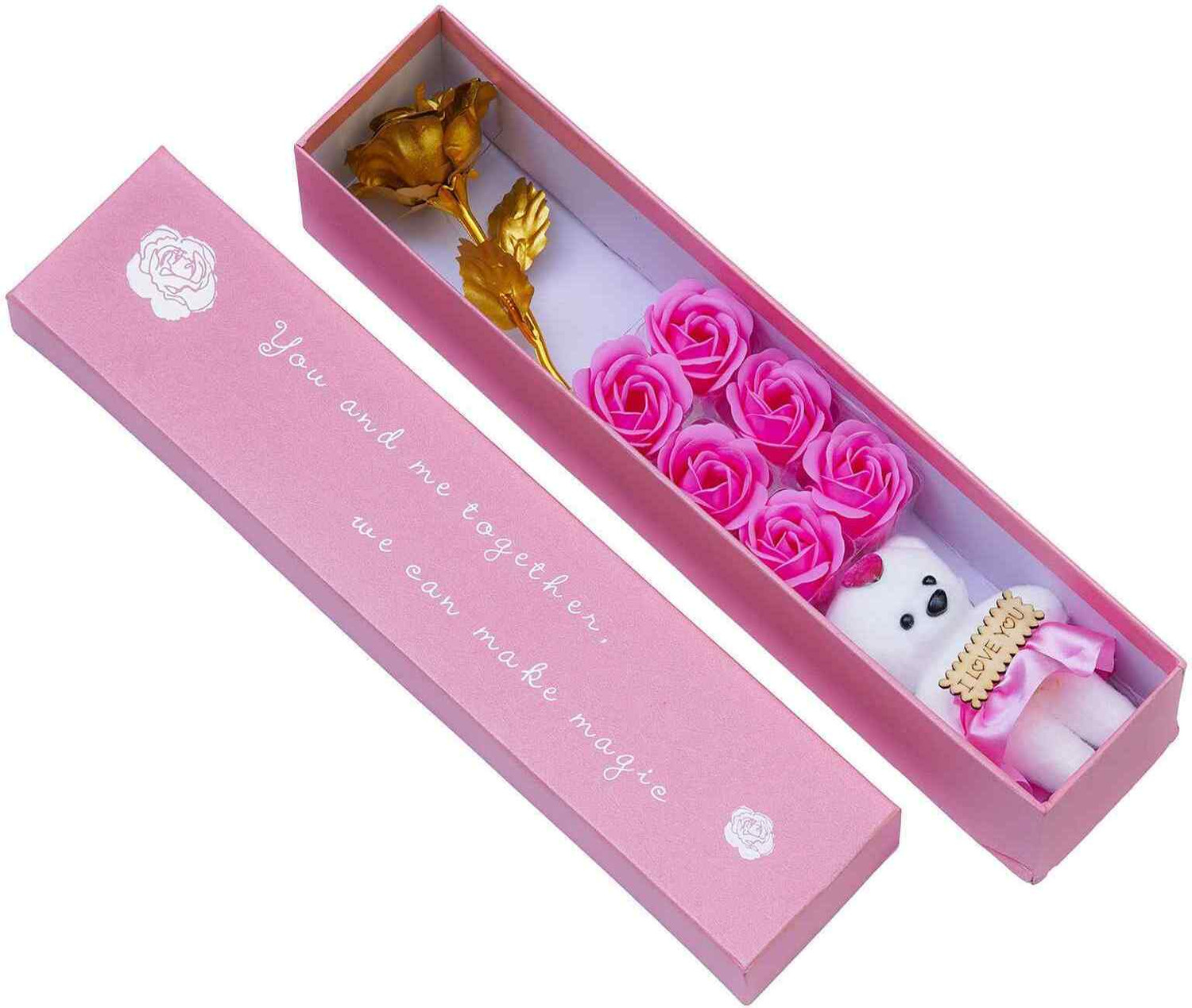 Image of Artisyn Soft Toy, Artificial Flower, Showpiece Gift Set